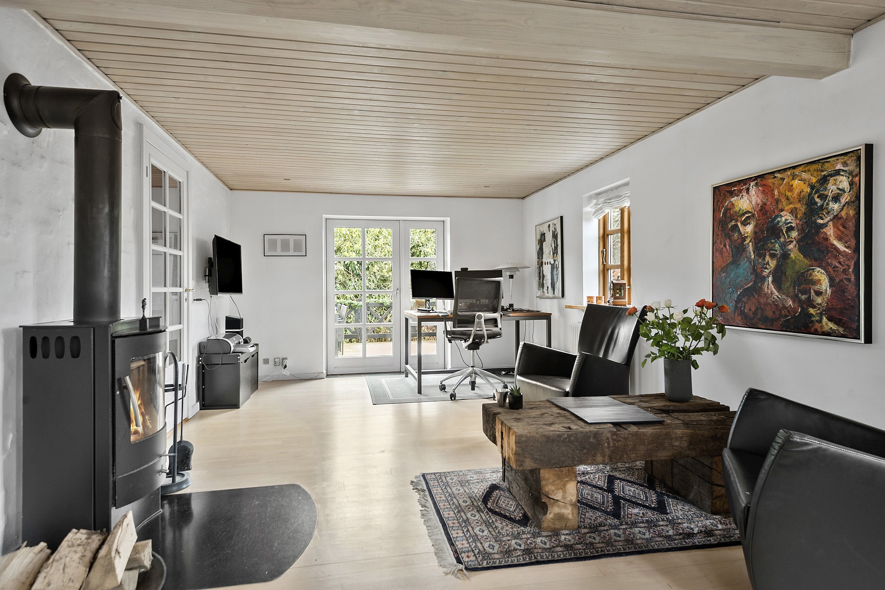 Fremhævet stue billede i fuldskærmstilstand. Billede af Svinballevej 45+47, Sondrup, 8350 Hundslund