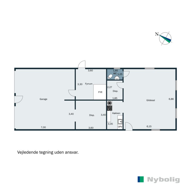 Plantegninger billede af Ribevej 11, 6650 Brørup
