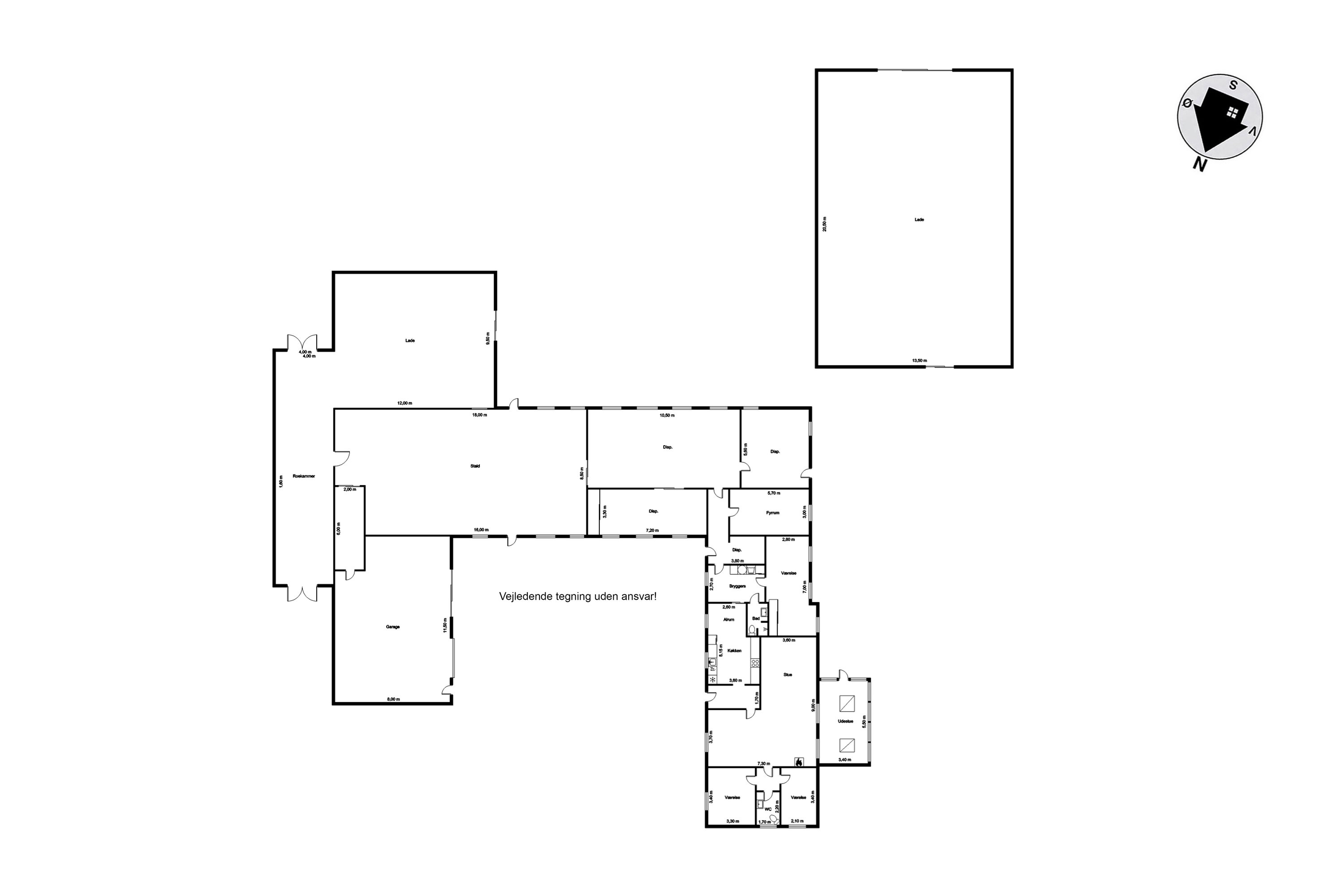 Plantegninger billede af Kannikhusvej 2, Bønderby, 6270 Tønder