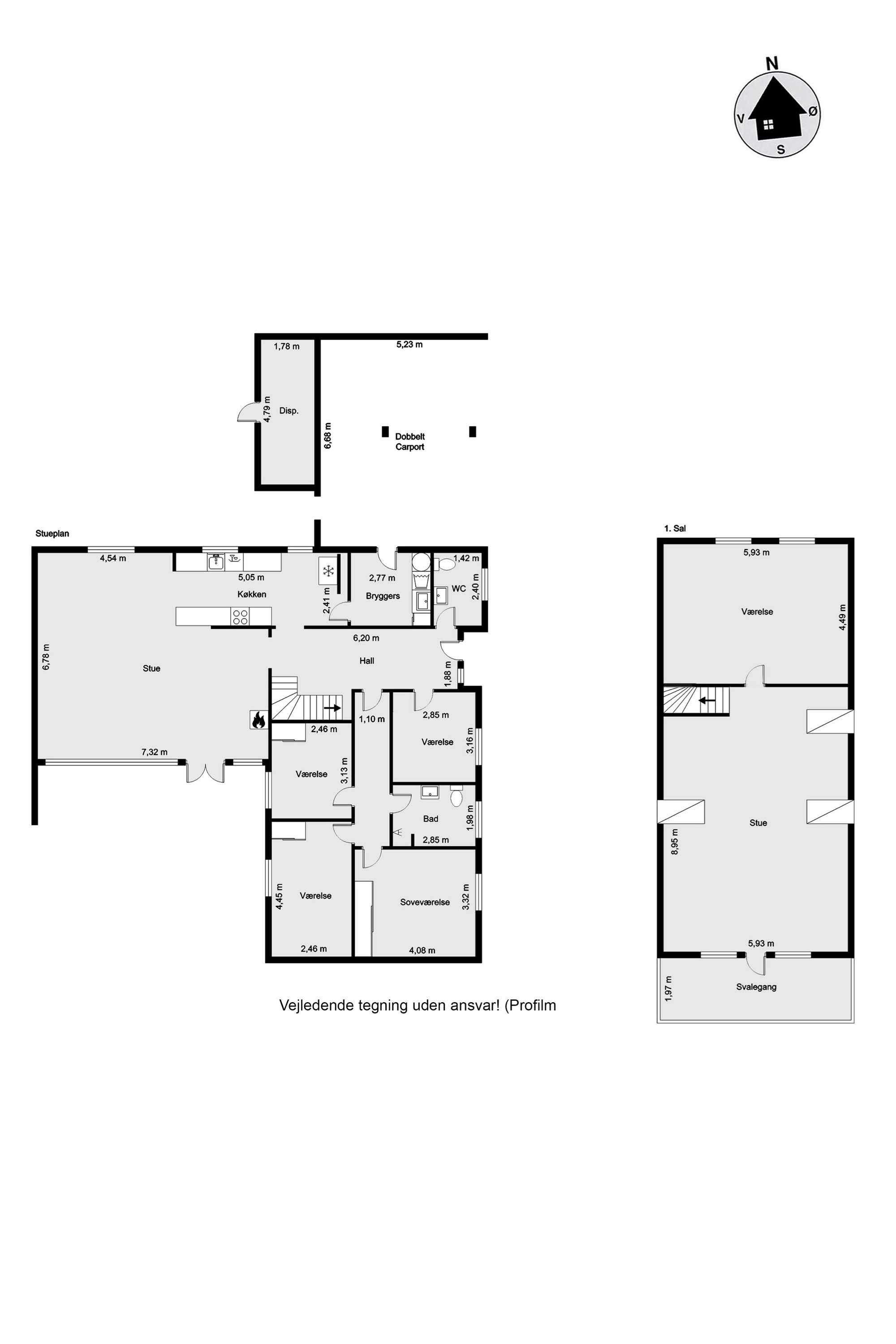 Plantegninger billede af Linåvænget 2, 7451 Sunds