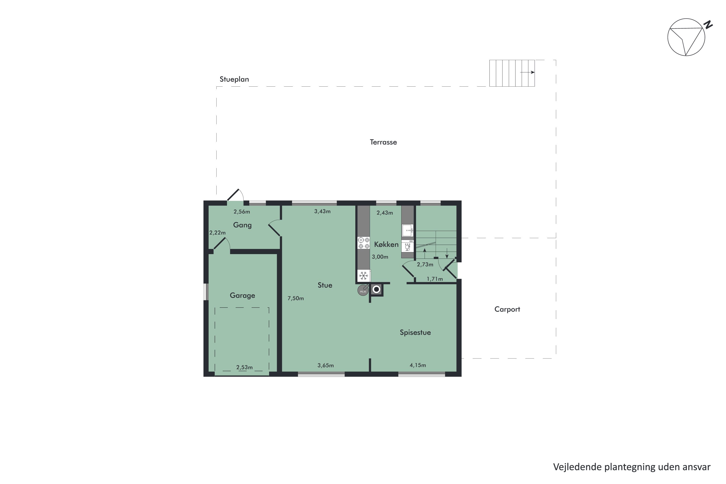 Plantegninger billede af Vibevej 12, 9000 Aalborg