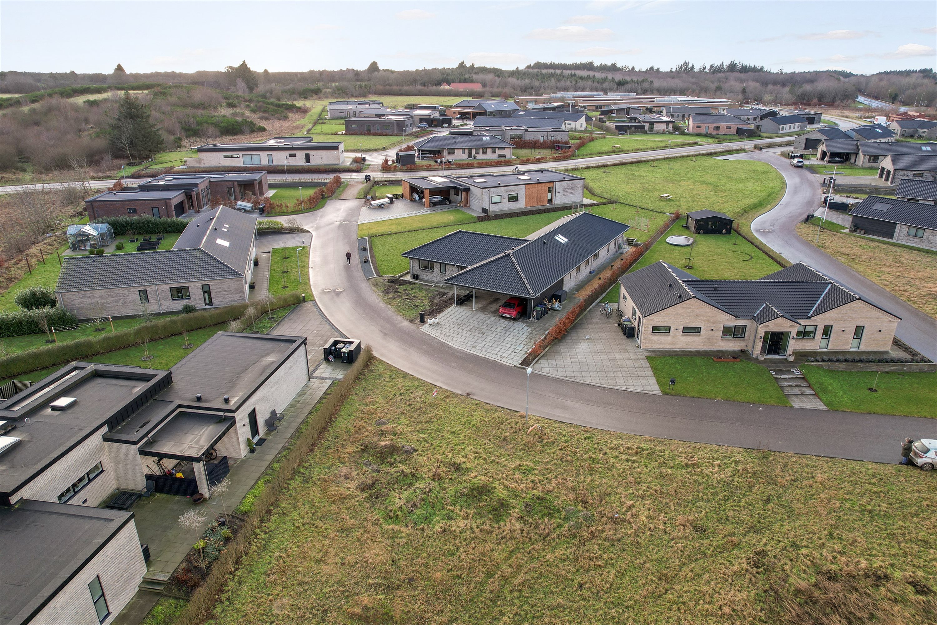 Fremhævet luftfoto billede i fuldskærmstilstand. Billede af Søndertoften 73, 6800 Varde