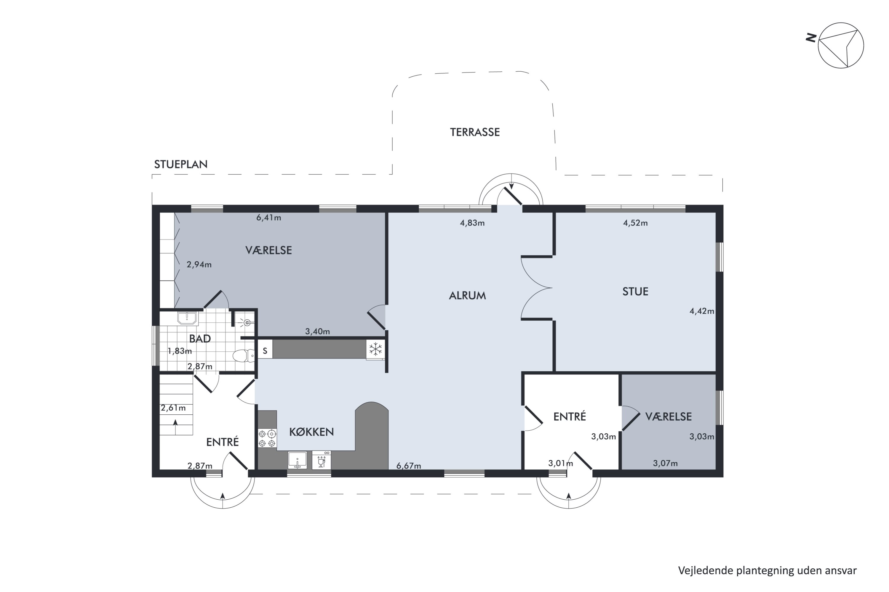 Plantegninger billede af Nøddelundvej 26, 8850 Bjerringbro