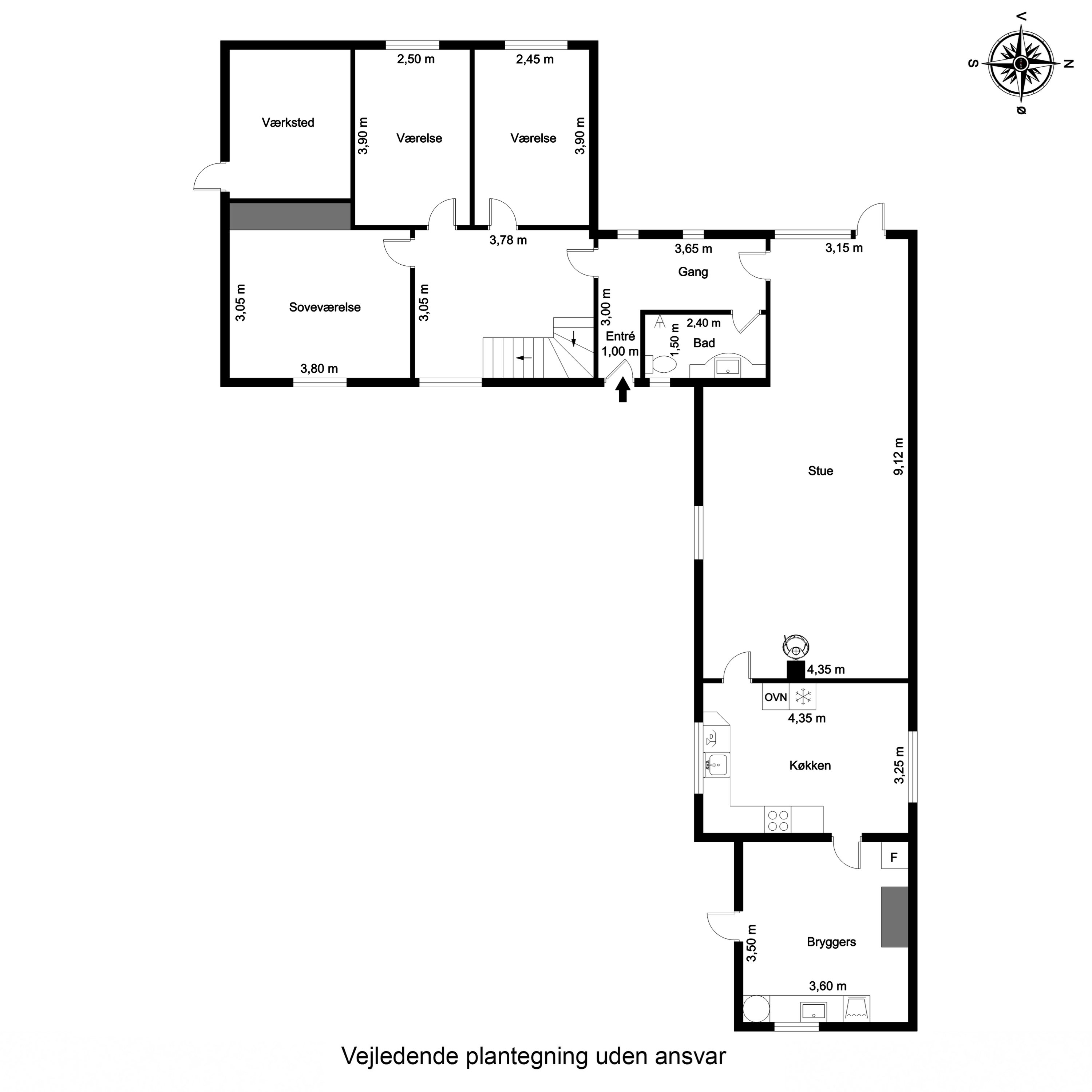 Plantegninger billede af Tremhusevej 4, Bjerlev, 7300 Jelling