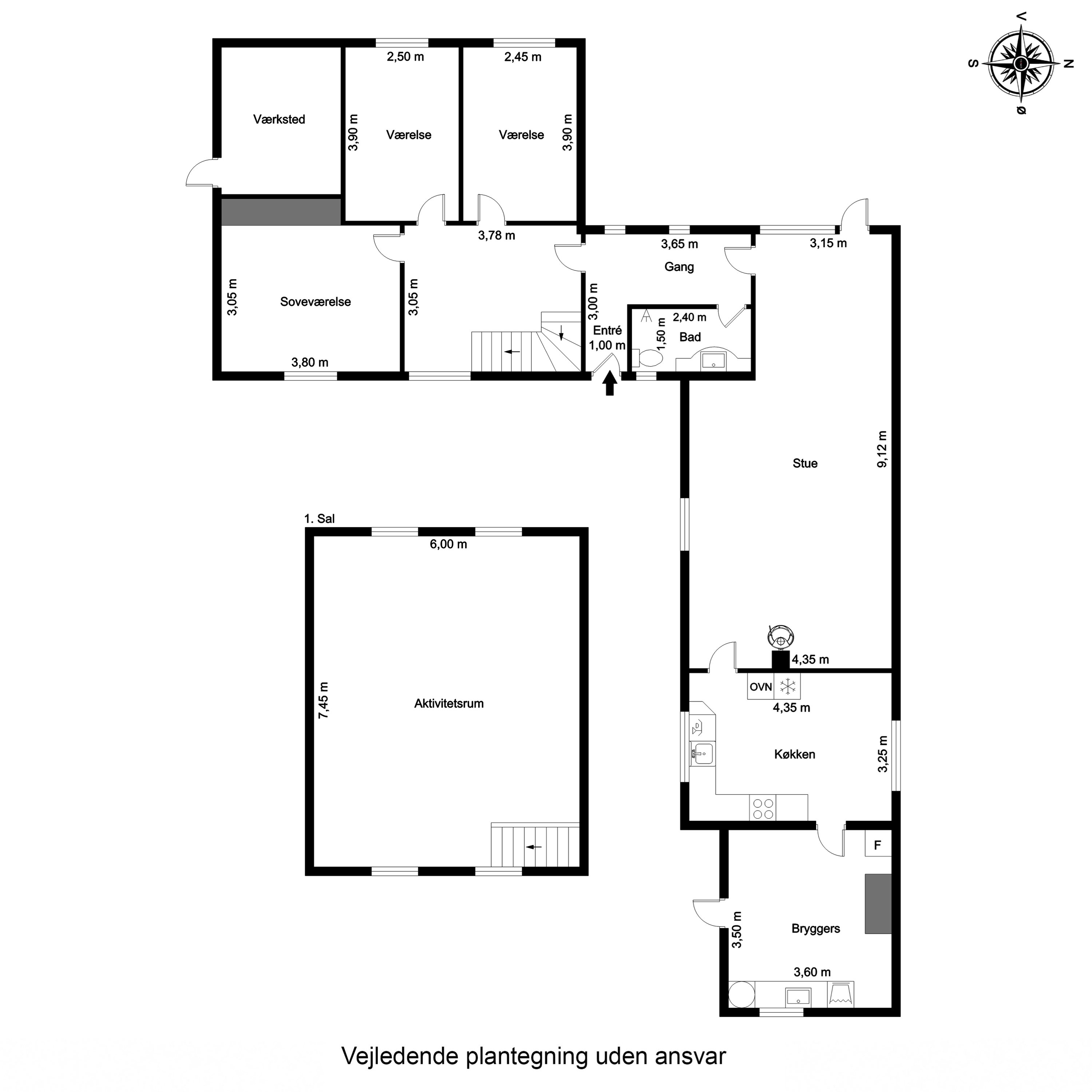 Plantegninger billede af Tremhusevej 4, Bjerlev, 7300 Jelling