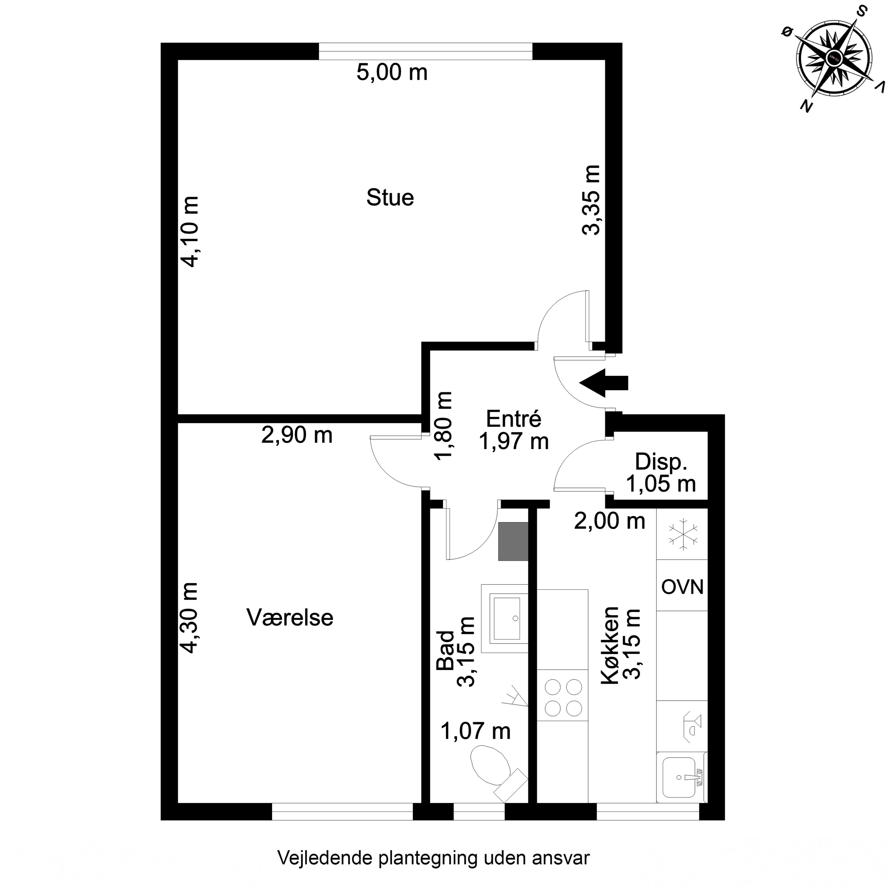 Plantegninger billede af Skibhusvej 137, st.. th., 5000 Odense C