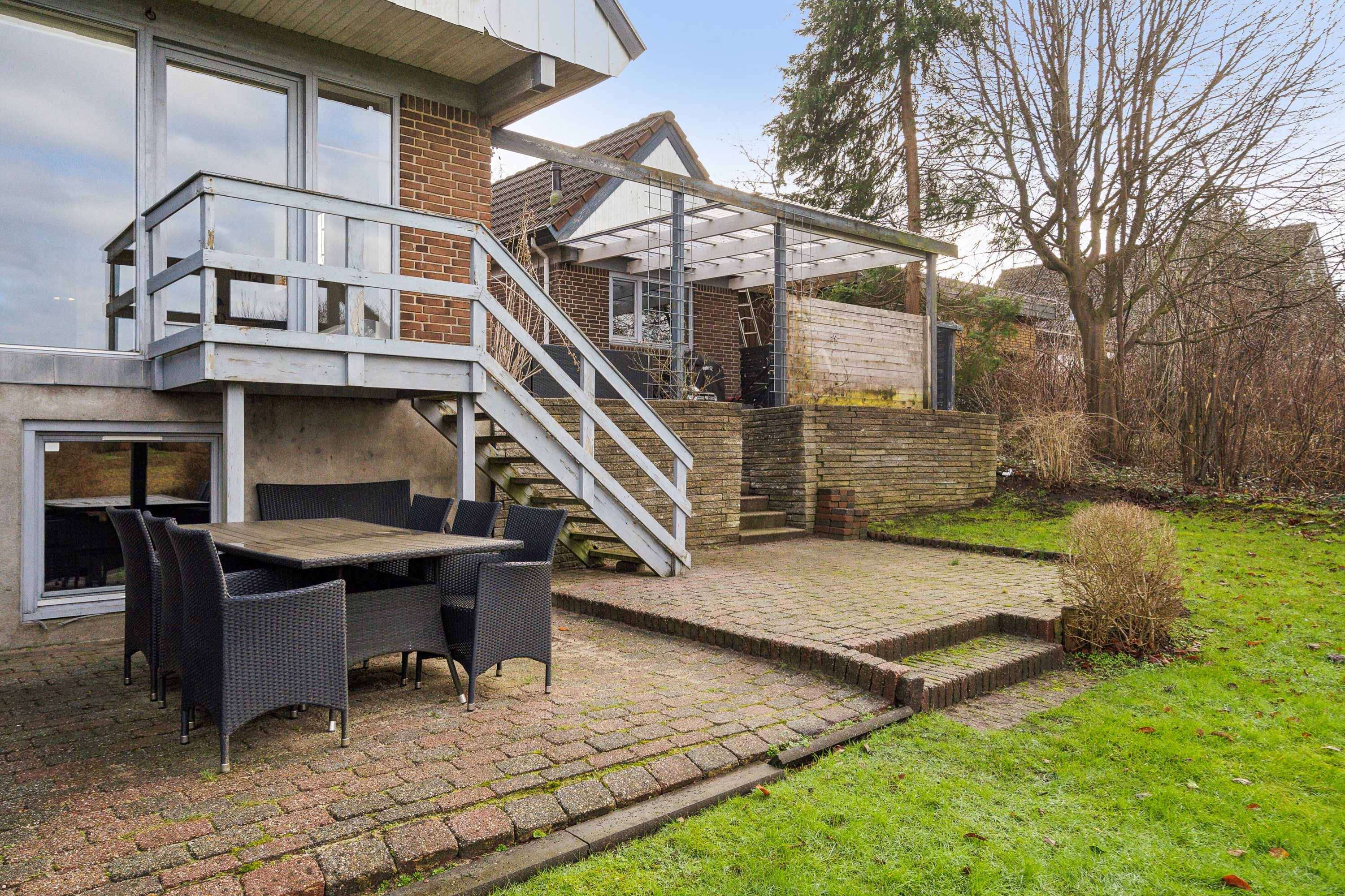 Fremhævet set fra haven billede i fuldskærmstilstand. Billede af Klovtoftvej 16, Jels, 6630 Rødding