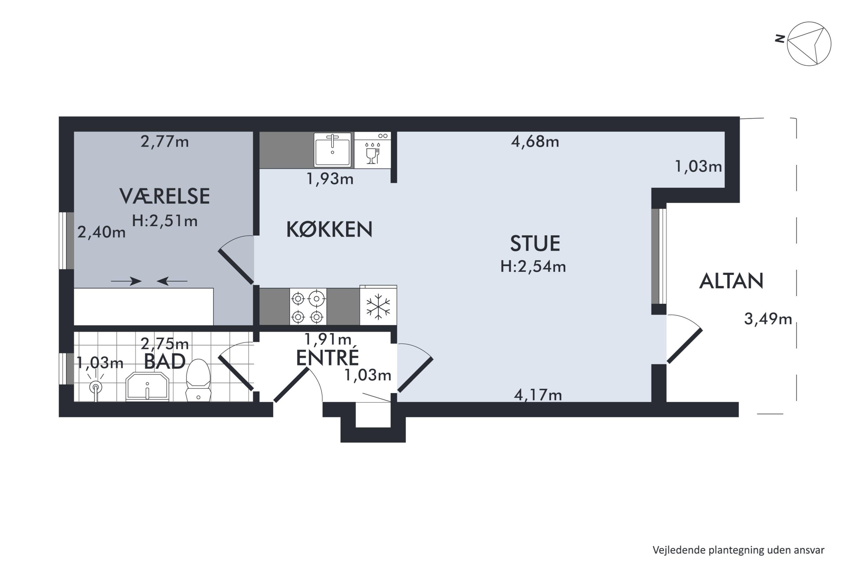 Plantegninger billede af Markedspladsen 7, st.. tv., 8900 Randers C