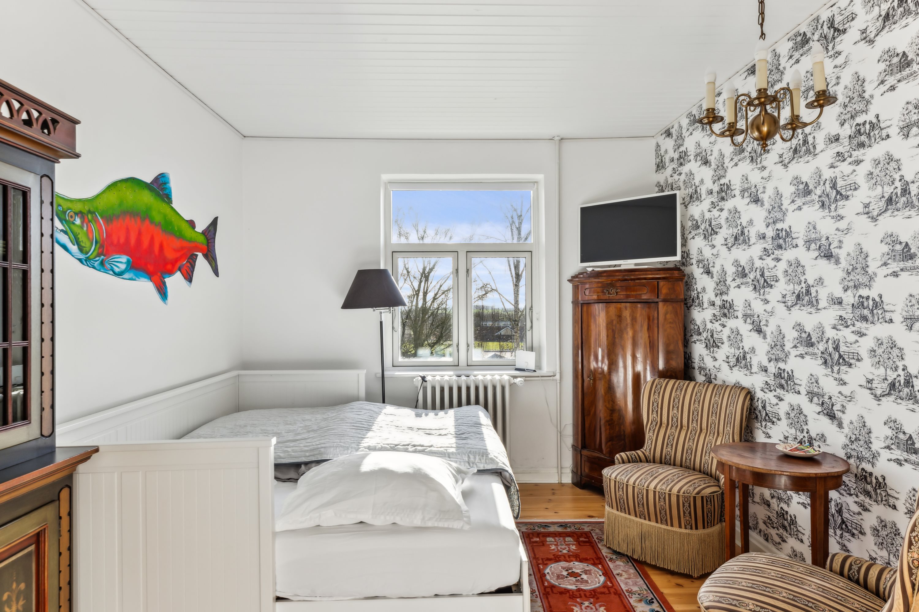 Fremhævet stue billede i fuldskærmstilstand. Billede af Vesterbakke 18, 6310 Broager