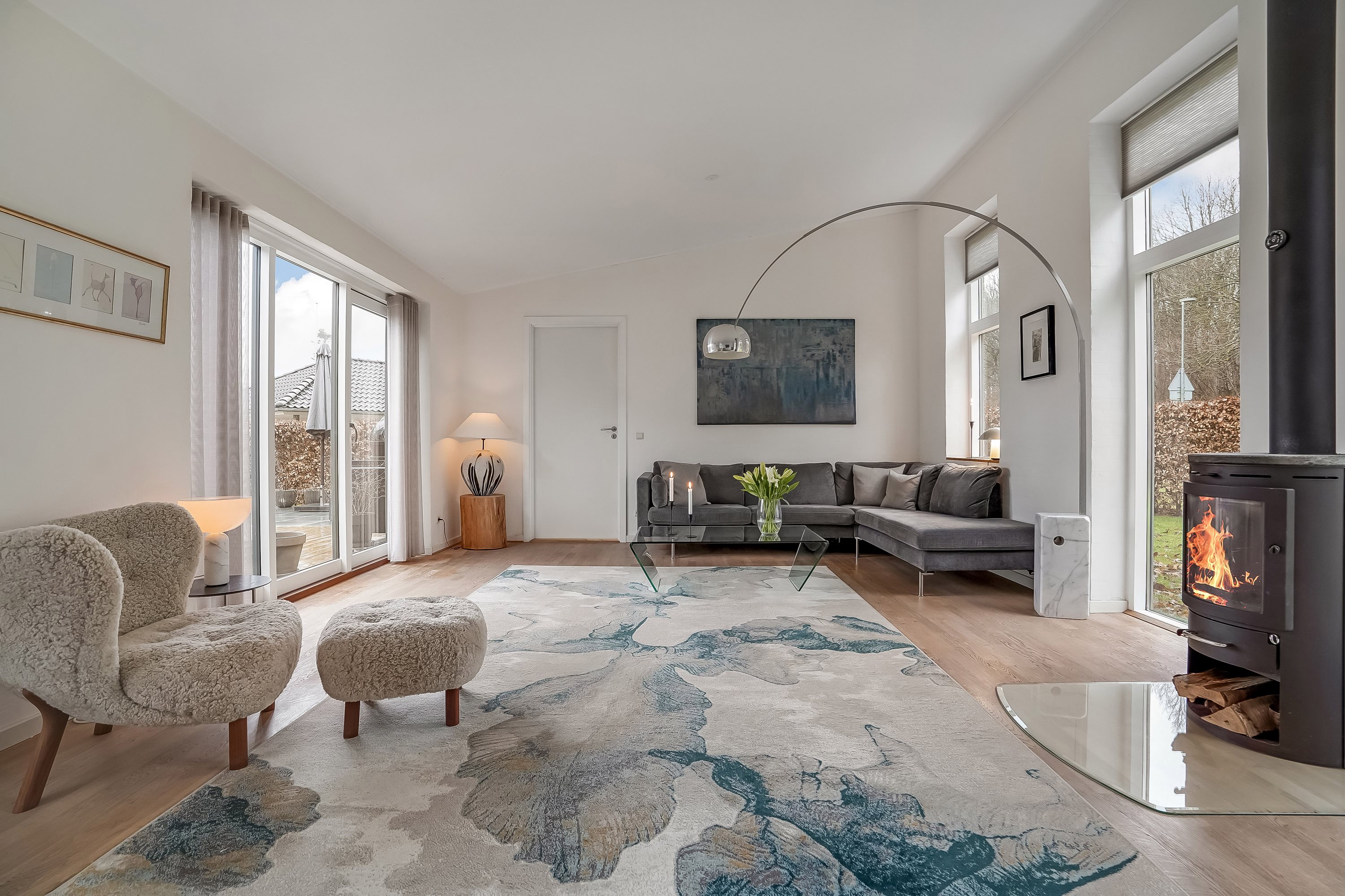 Fremhævet stue billede i fuldskærmstilstand. Billede af Skovbrynet 19, 5620 Glamsbjerg