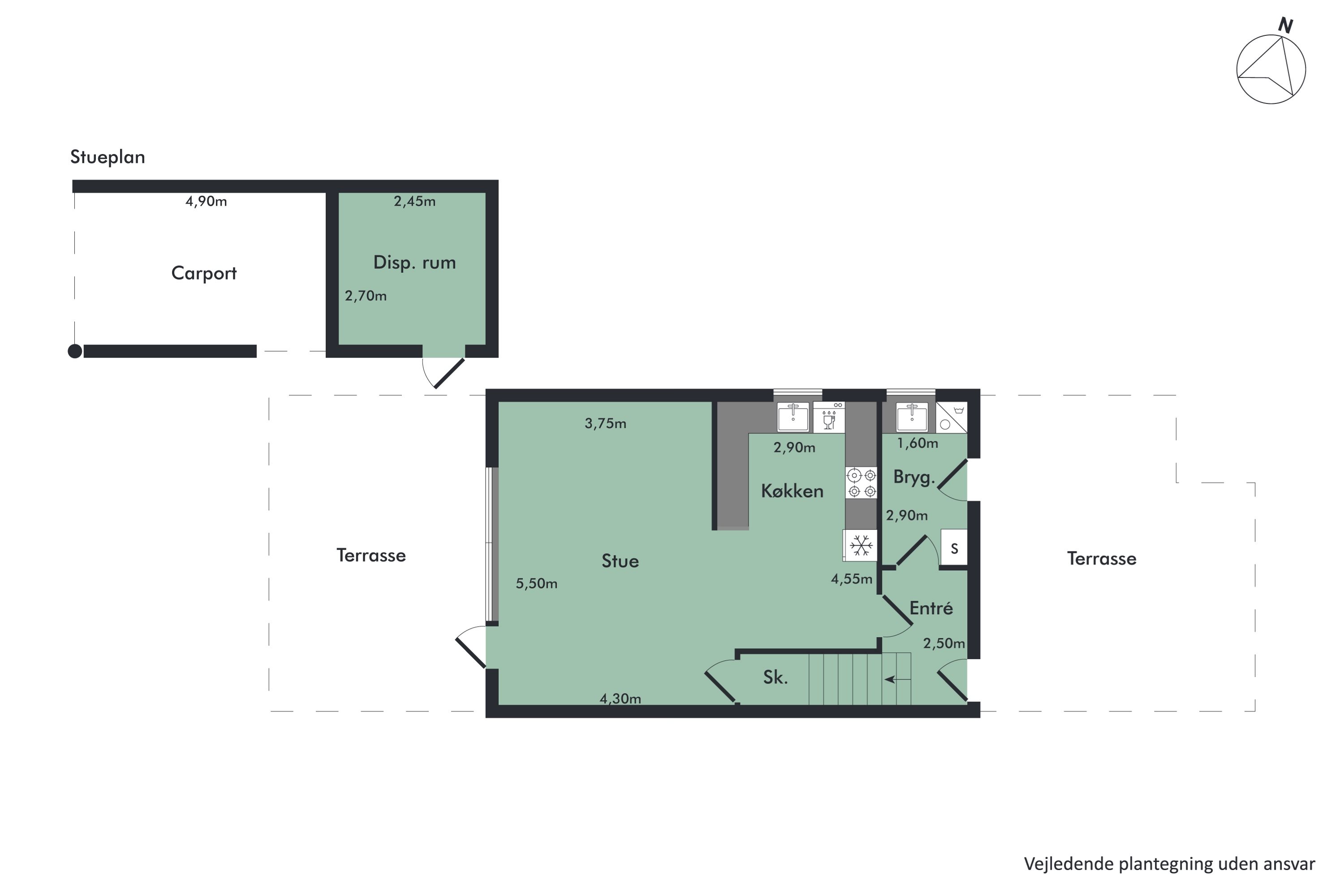 Plantegninger billede af Davids Alle 44B, 9000 Aalborg