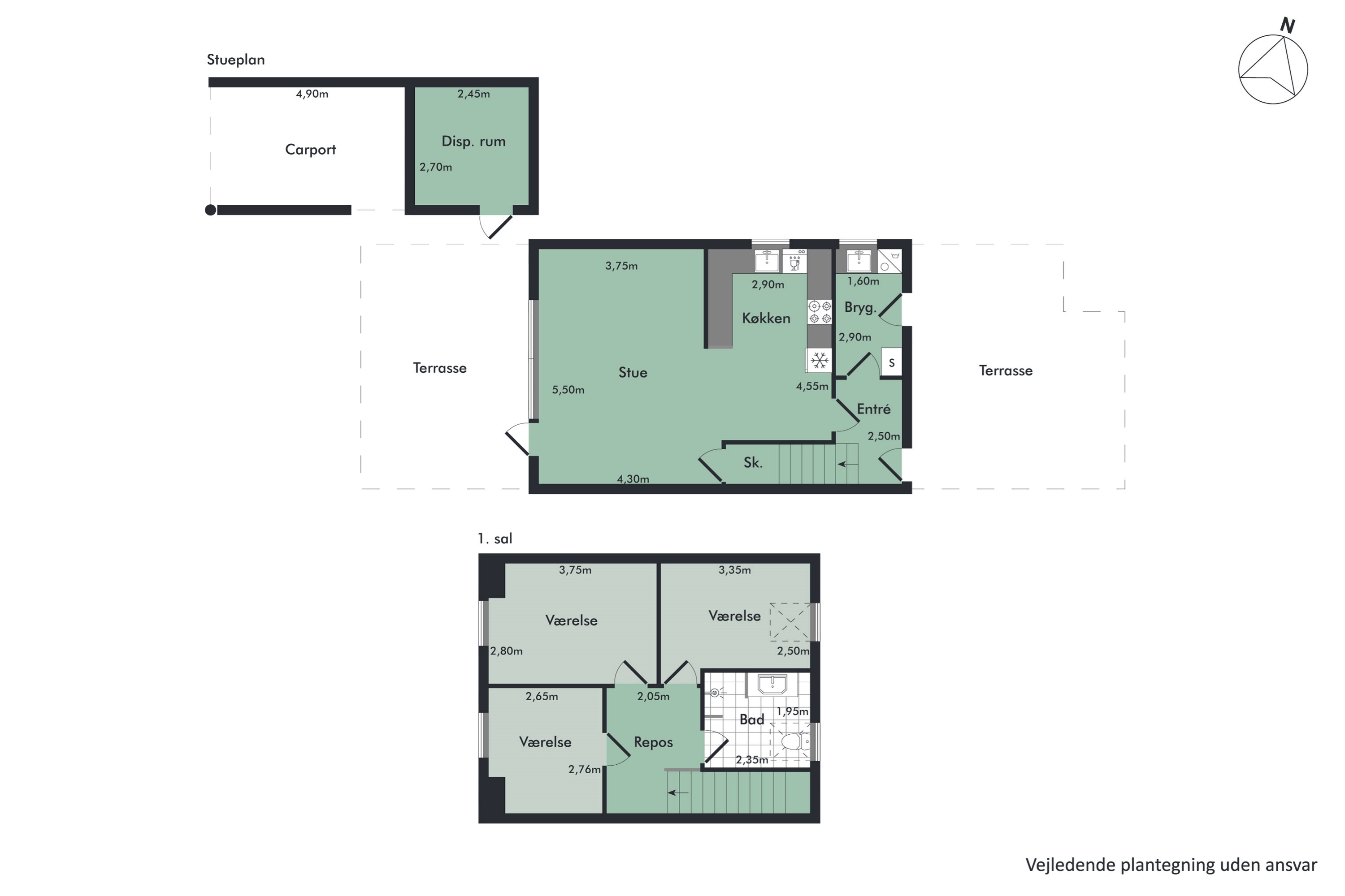 Plantegninger billede af Davids Alle 44B, 9000 Aalborg