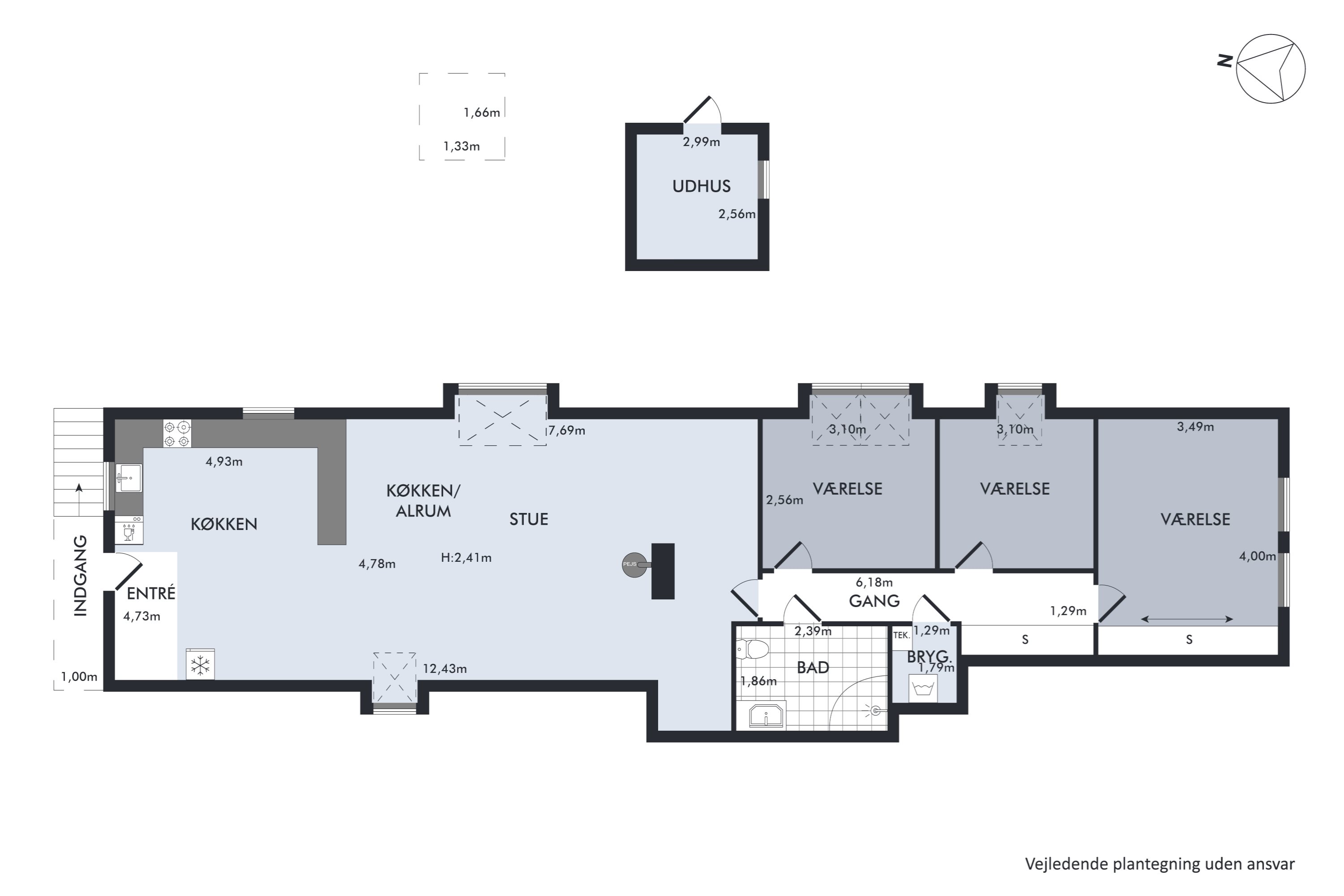 Plantegninger billede af Strøby Bygade 93, 4671 Strøby