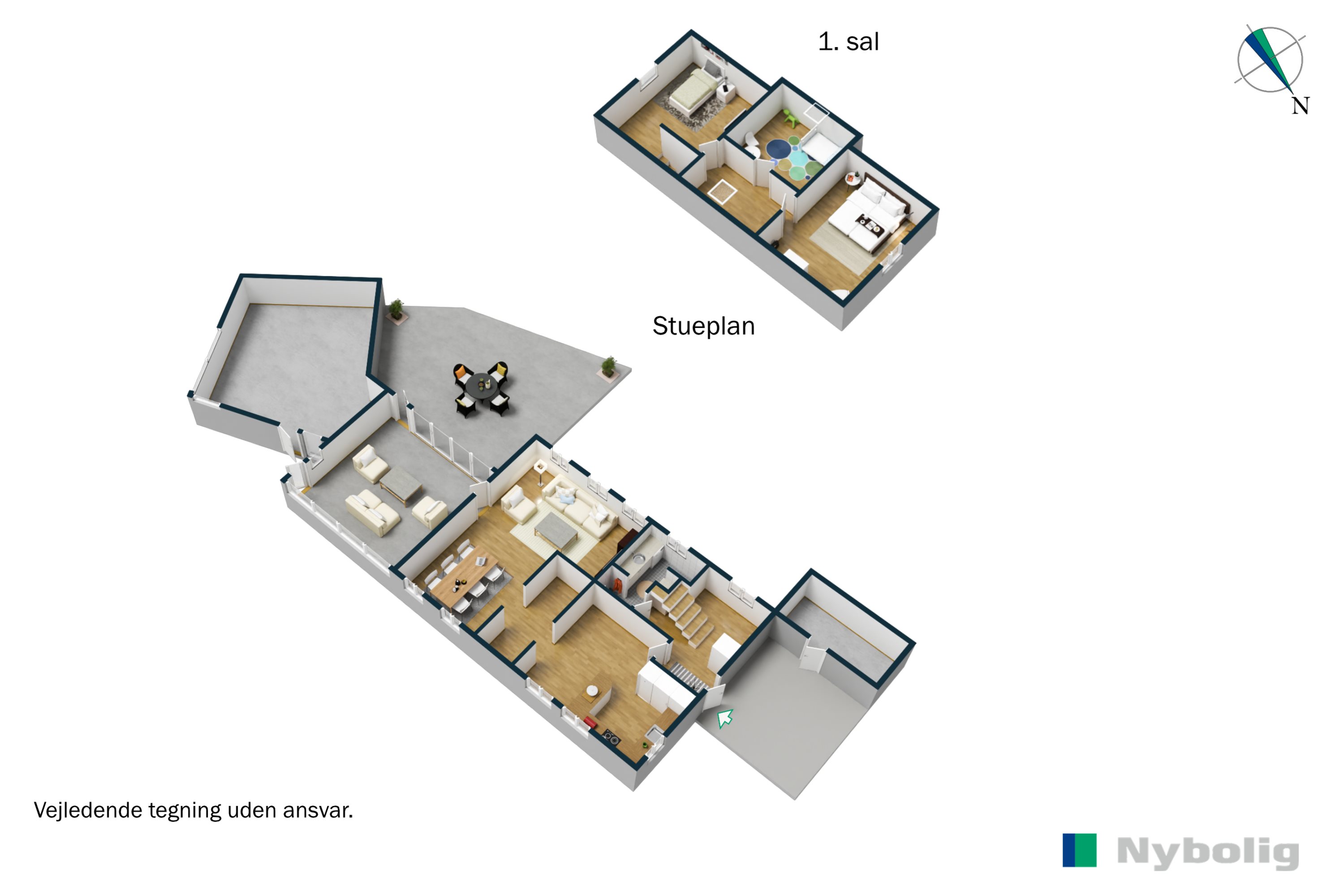 Plantegninger billede af Skrave Kirkevej 1, Langetved, 6630 Rødding