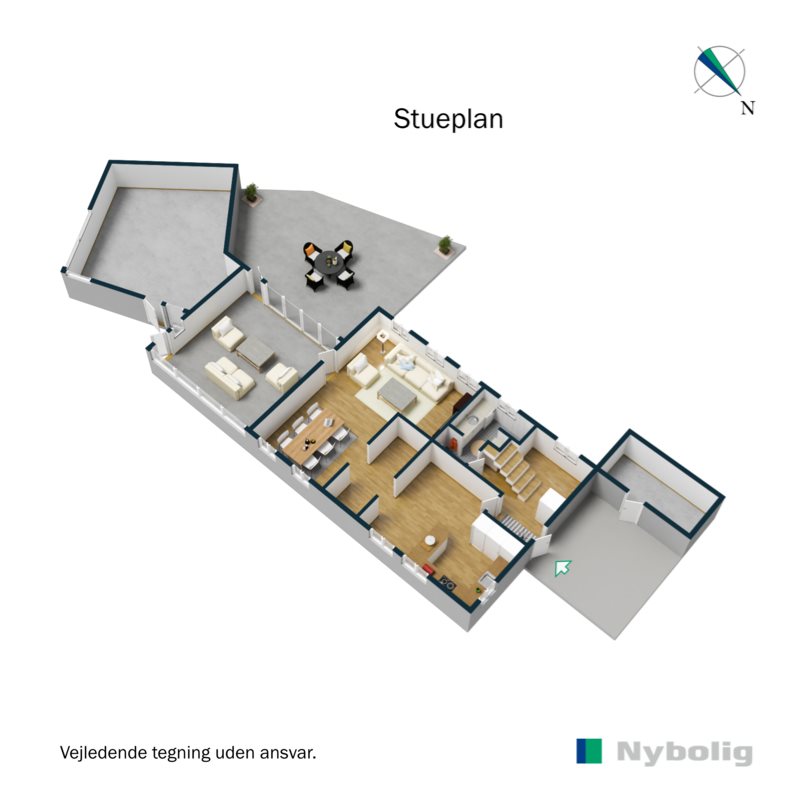 Plantegninger billede af Skrave Kirkevej 1, Langetved, 6630 Rødding