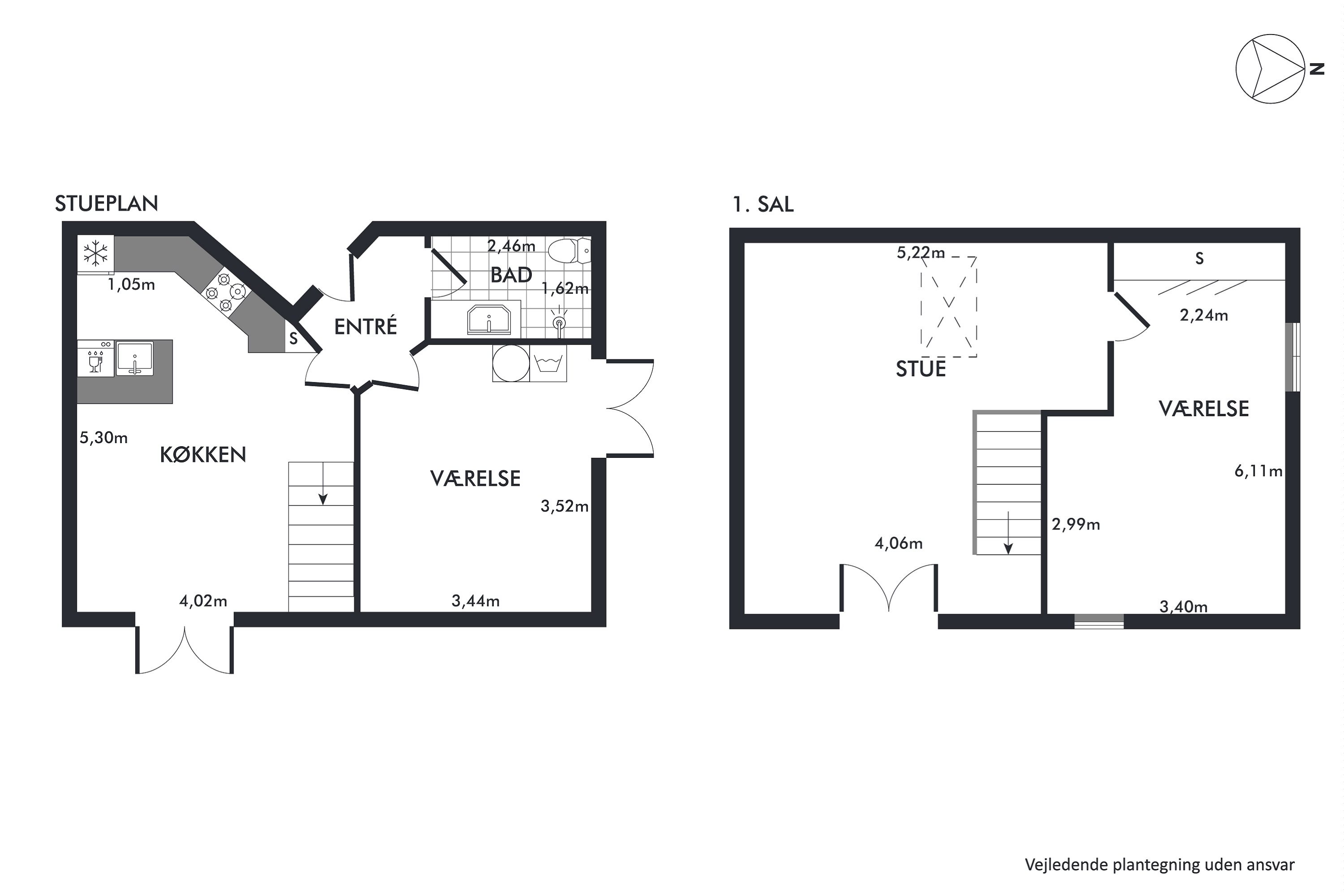 Plantegninger billede af Sct. Jørgens Vej 24, st.. 1., 8800 Viborg