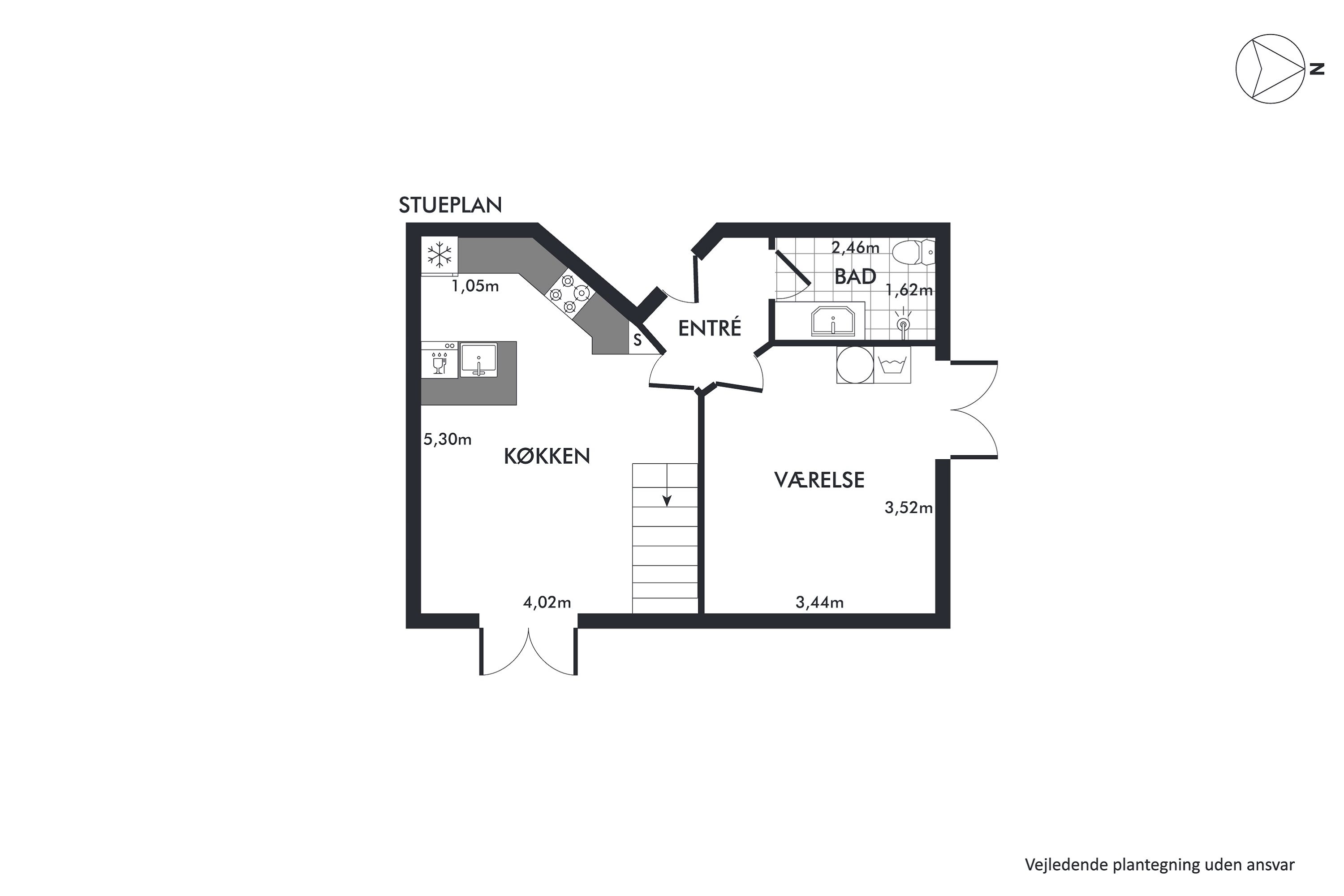 Plantegninger billede af Sct. Jørgens Vej 24, st.. 1., 8800 Viborg