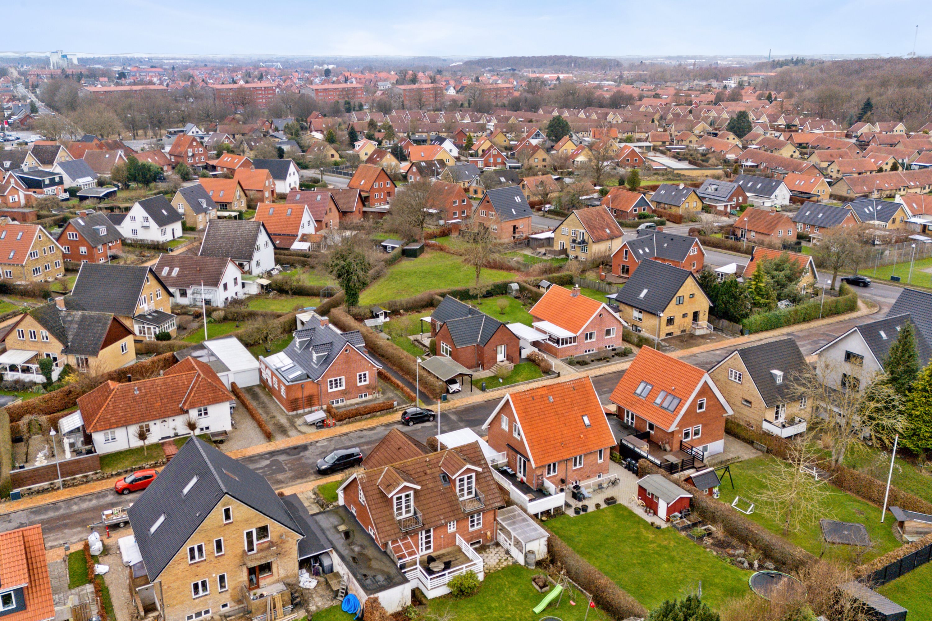 Fremhævet luftfoto billede i fuldskærmstilstand. Billede af Kongelysvej 16, 5000 Odense C