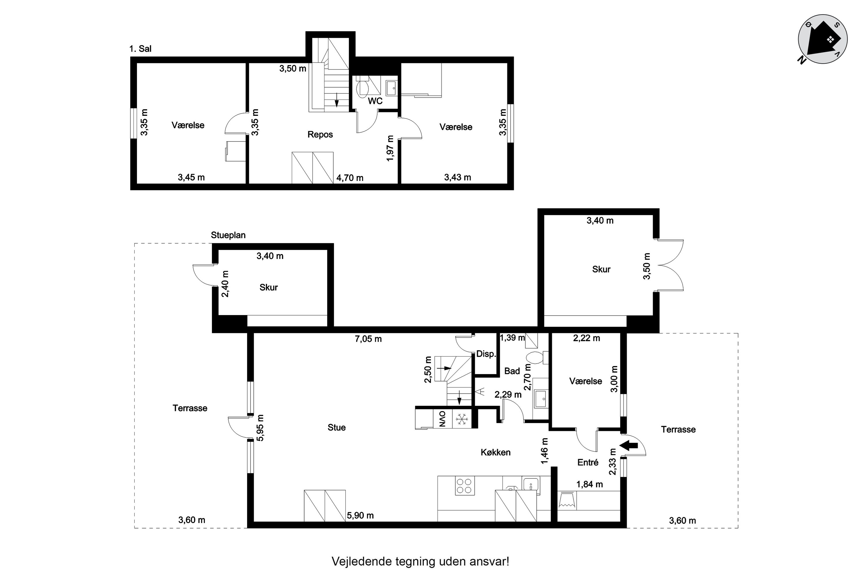 Plantegninger billede af Golfsvinget 300, Gatten, 9640 Farsø