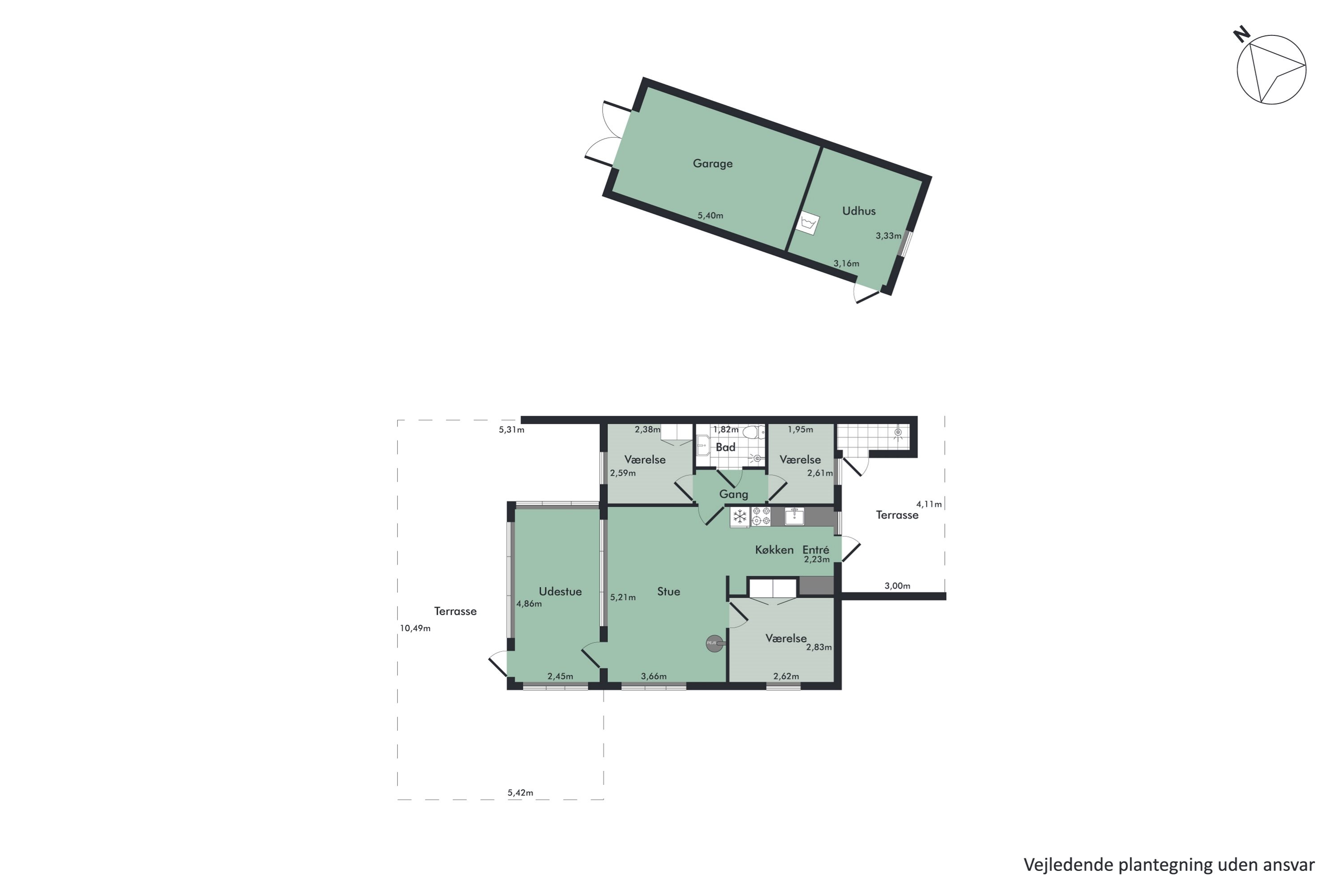 Plantegninger billede af Rådyrvej 22, Hou, 9370 Hals