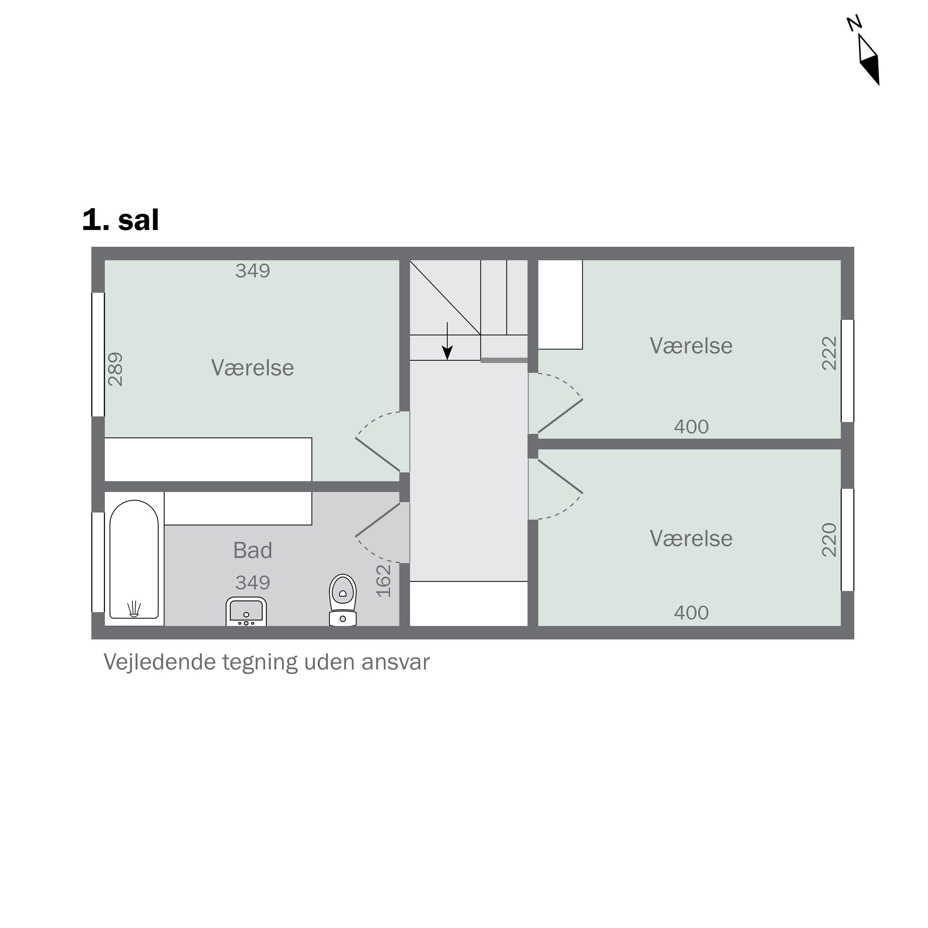 Plantegninger billede af Adelgade 8, 2. 11., 5800 Nyborg