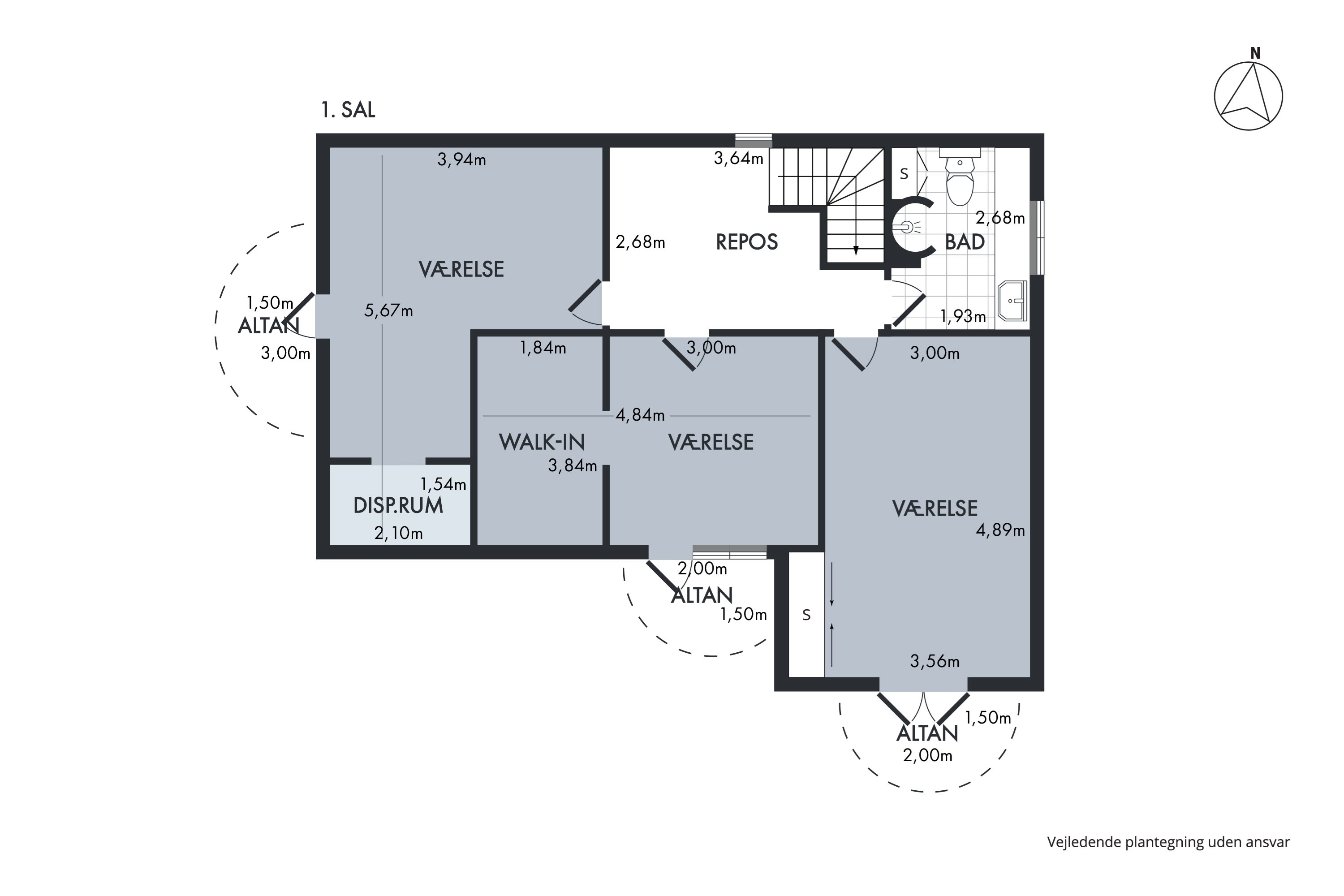 Plantegninger billede af Aage Beks Vej 15, 8920 Randers NV