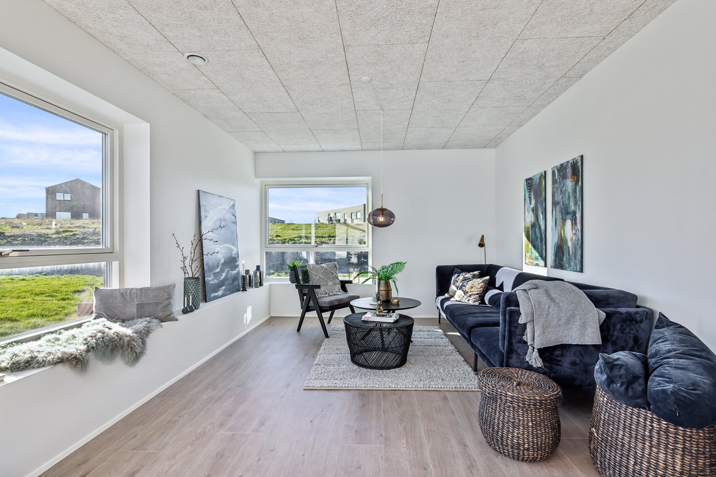 Fremhævet stue billede i fuldskærmstilstand. Billede af Mølbjerget 17, Rodskov, 8543 Hornslet