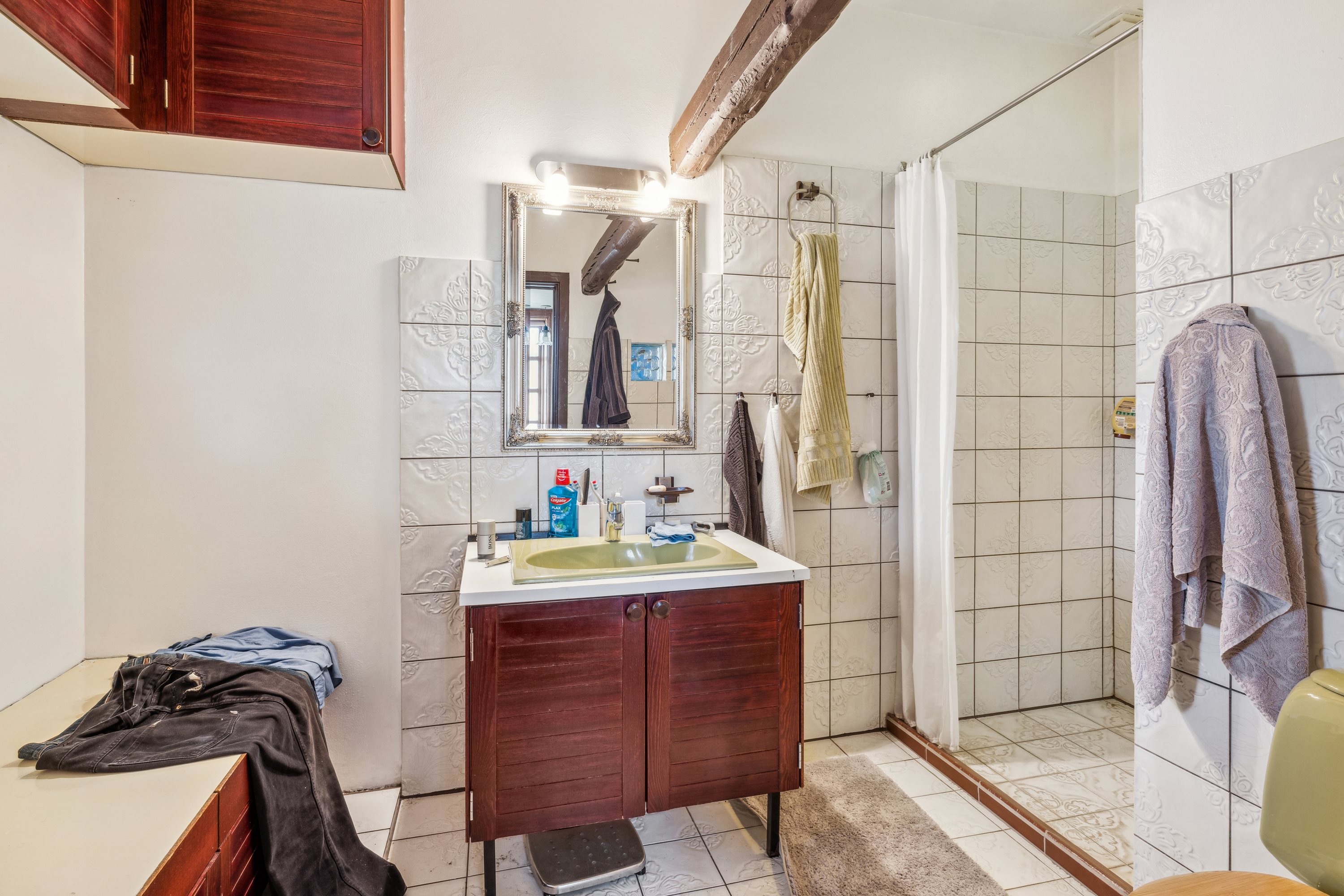 Fremhævet badeværelse billede i fuldskærmstilstand. Billede af Stokkebro 26, Gjerrild, 8500 Grenaa