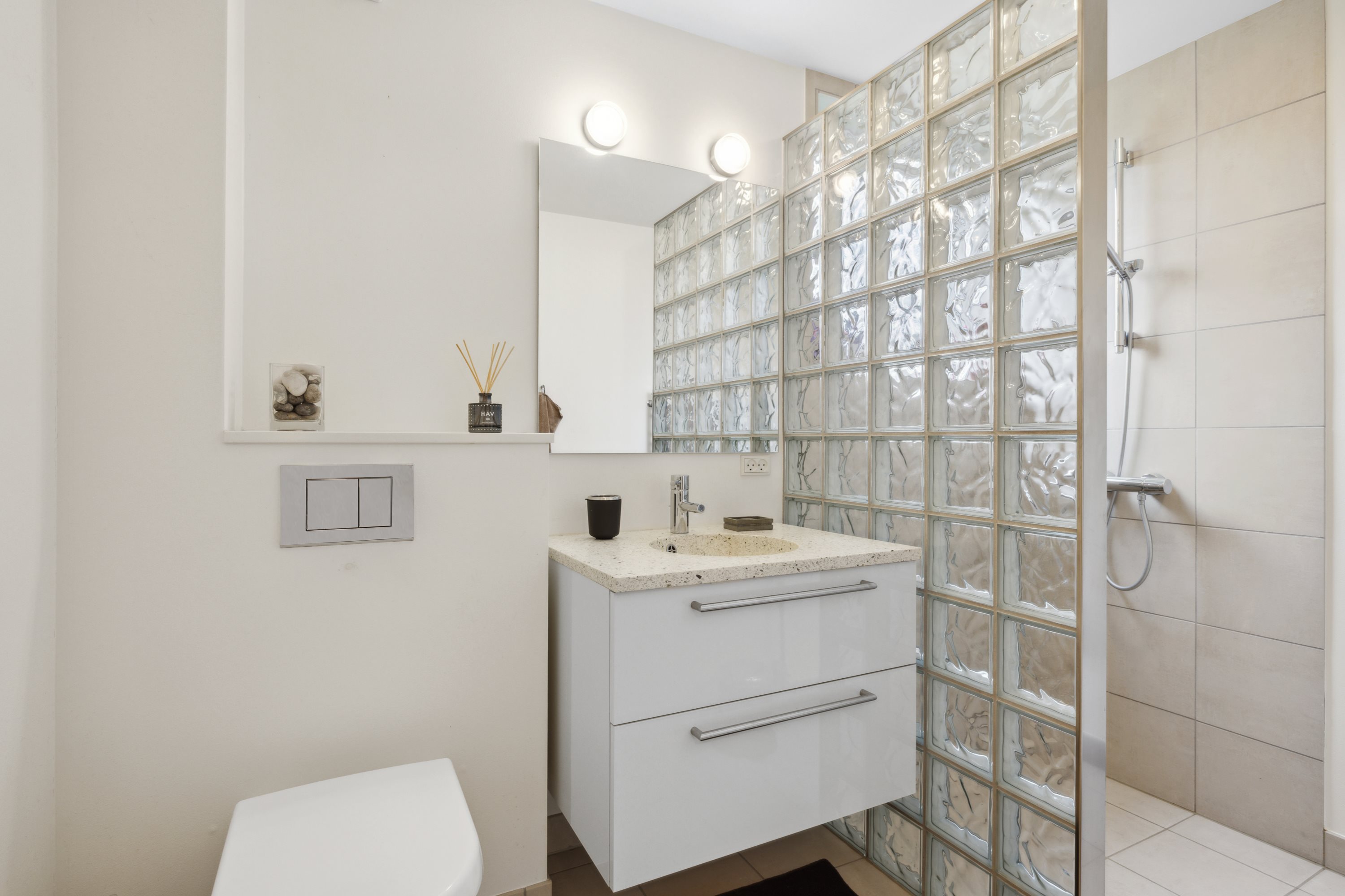 Fremhævet badeværelse billede i fuldskærmstilstand. Billede af Houlkærshøjen 16, 8800 Viborg