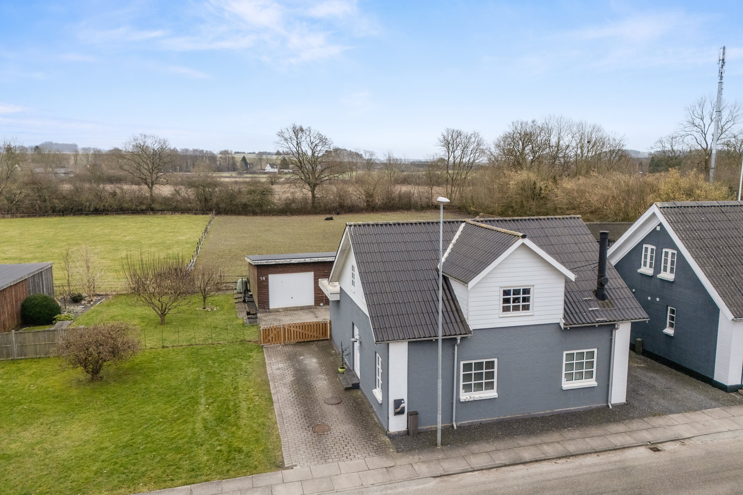 Miniaturebillede 1: luftfoto. Billede af Søndergade 14, Skalbjerg, 5492 Vissenbjerg