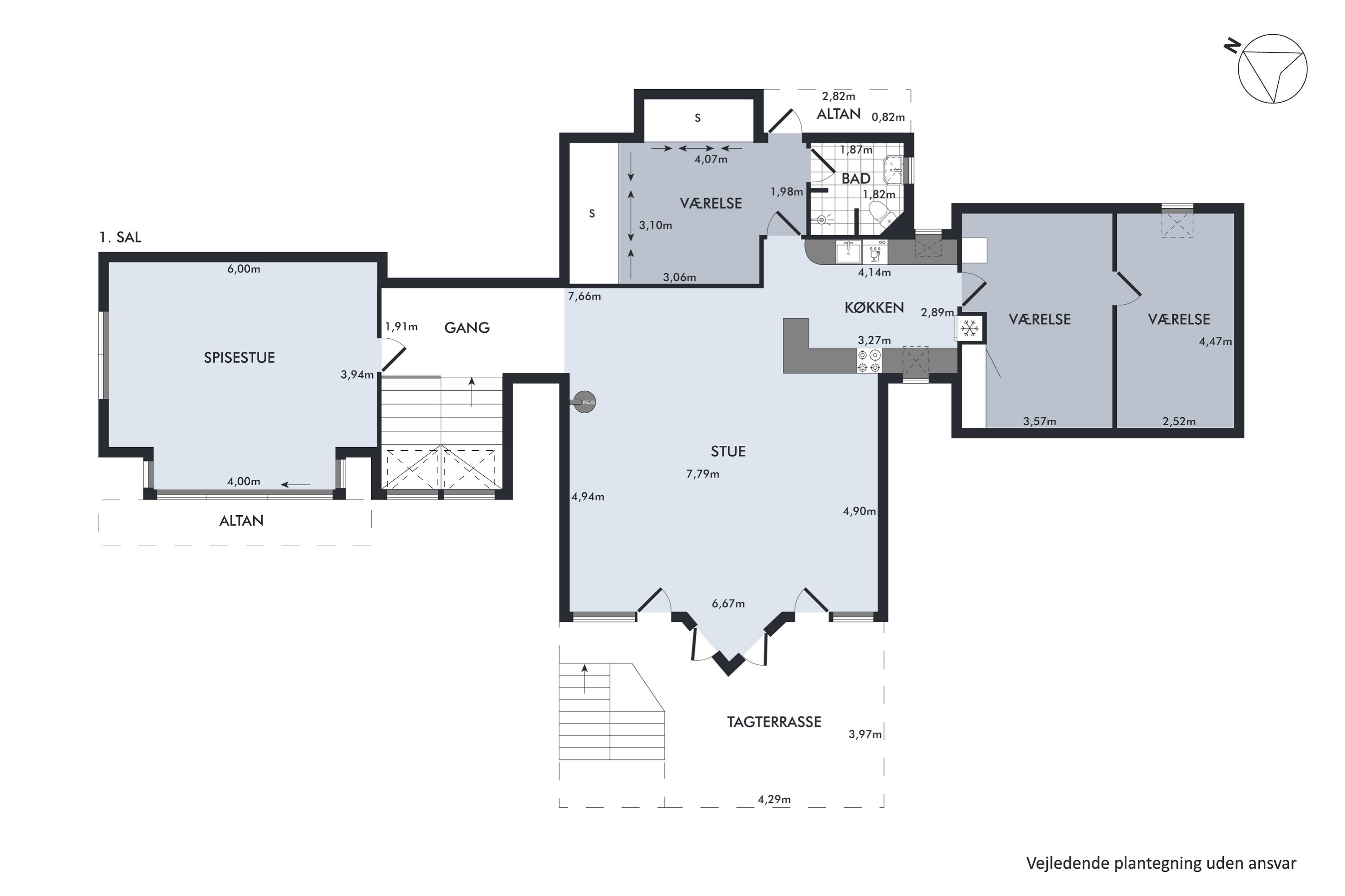 Plantegninger billede af Mimosavej 19B, Egsmark, 8400 Ebeltoft