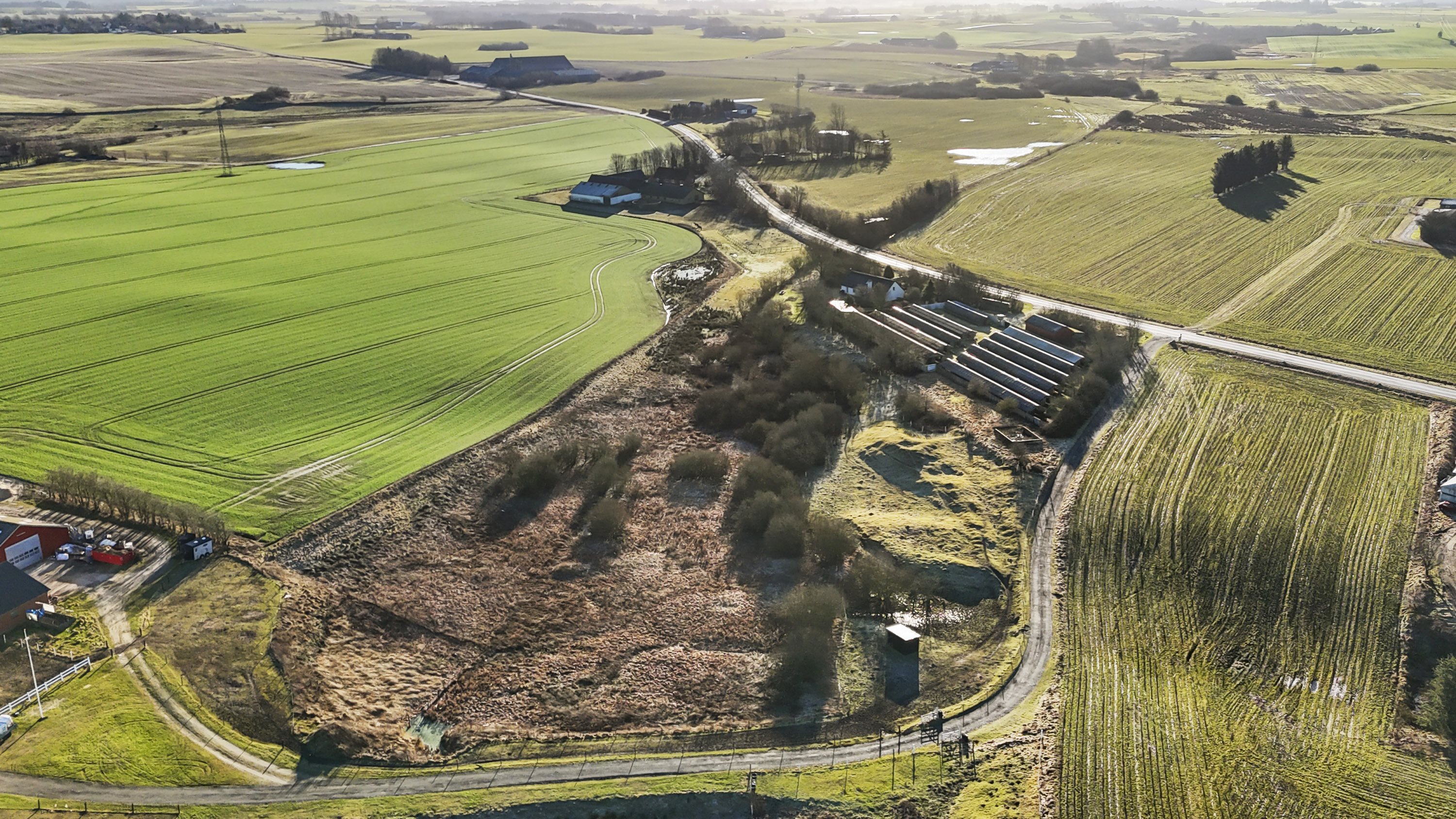 Fremhævet luftfoto billede i fuldskærmstilstand. Billede af Stenhøjvej 273, Stenhøj, 9900 Frederikshavn
