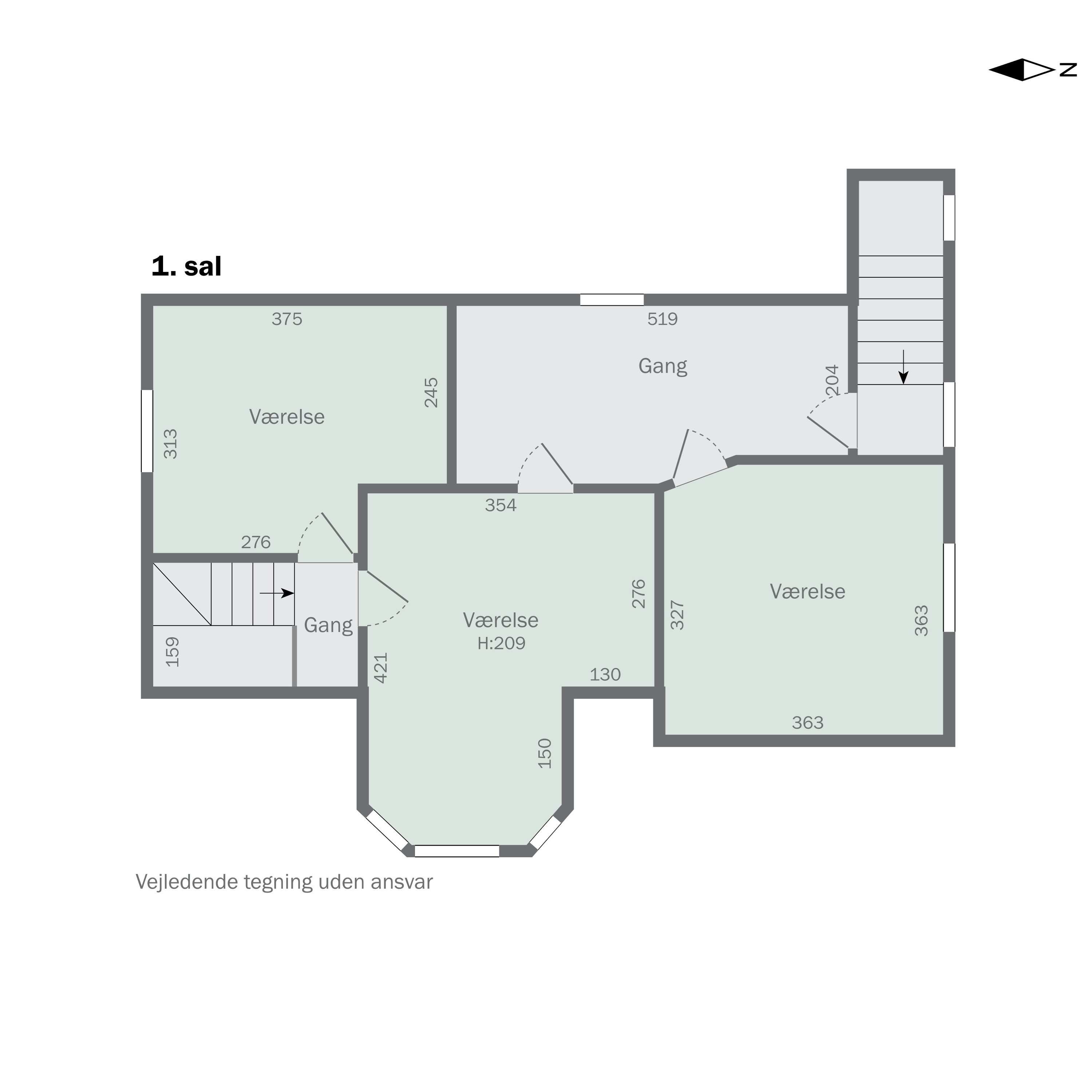 Plantegninger billede af Skovvej 19, Thorning, 8620 Kjellerup