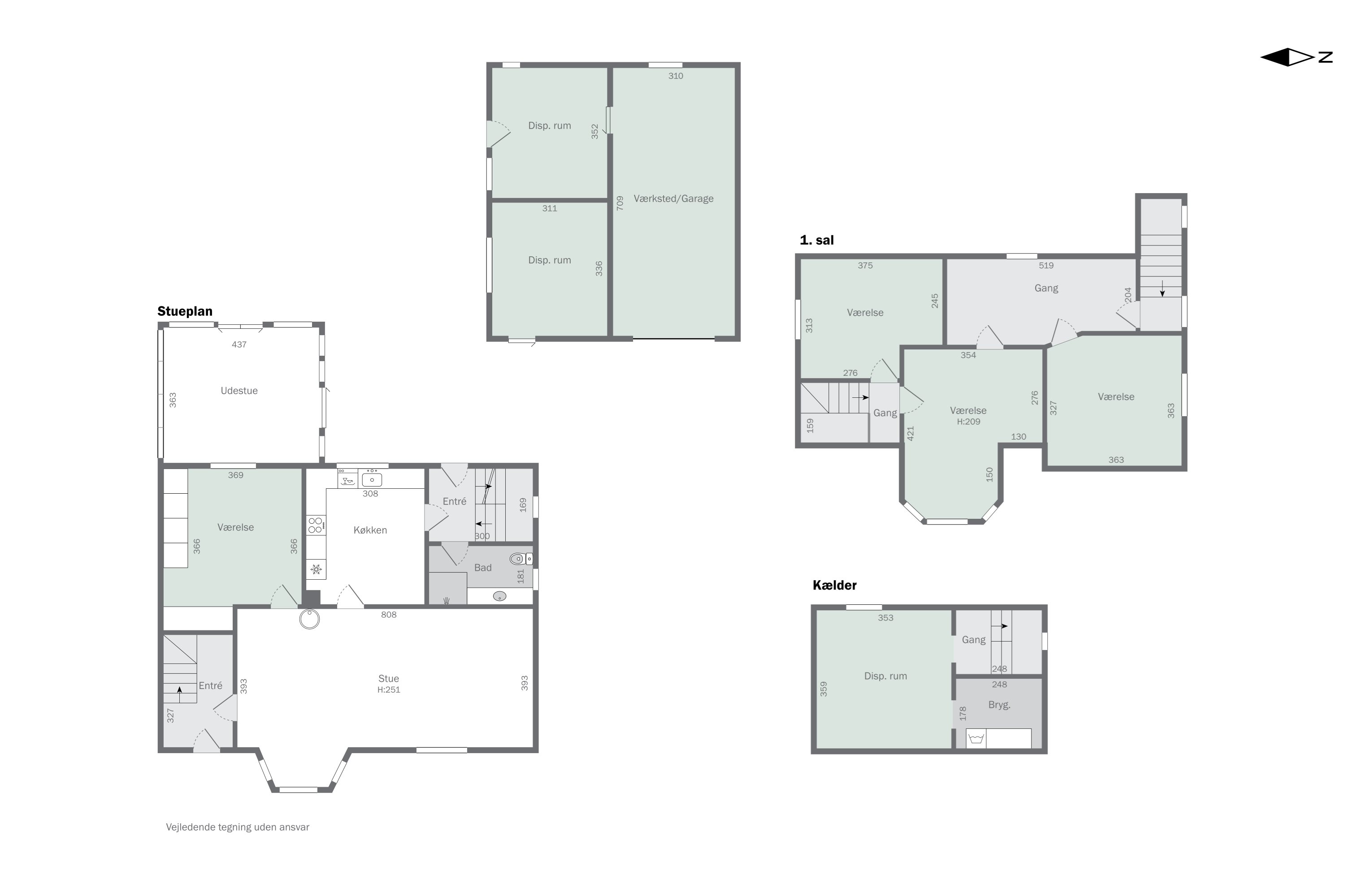 Plantegninger billede af Skovvej 19, Thorning, 8620 Kjellerup