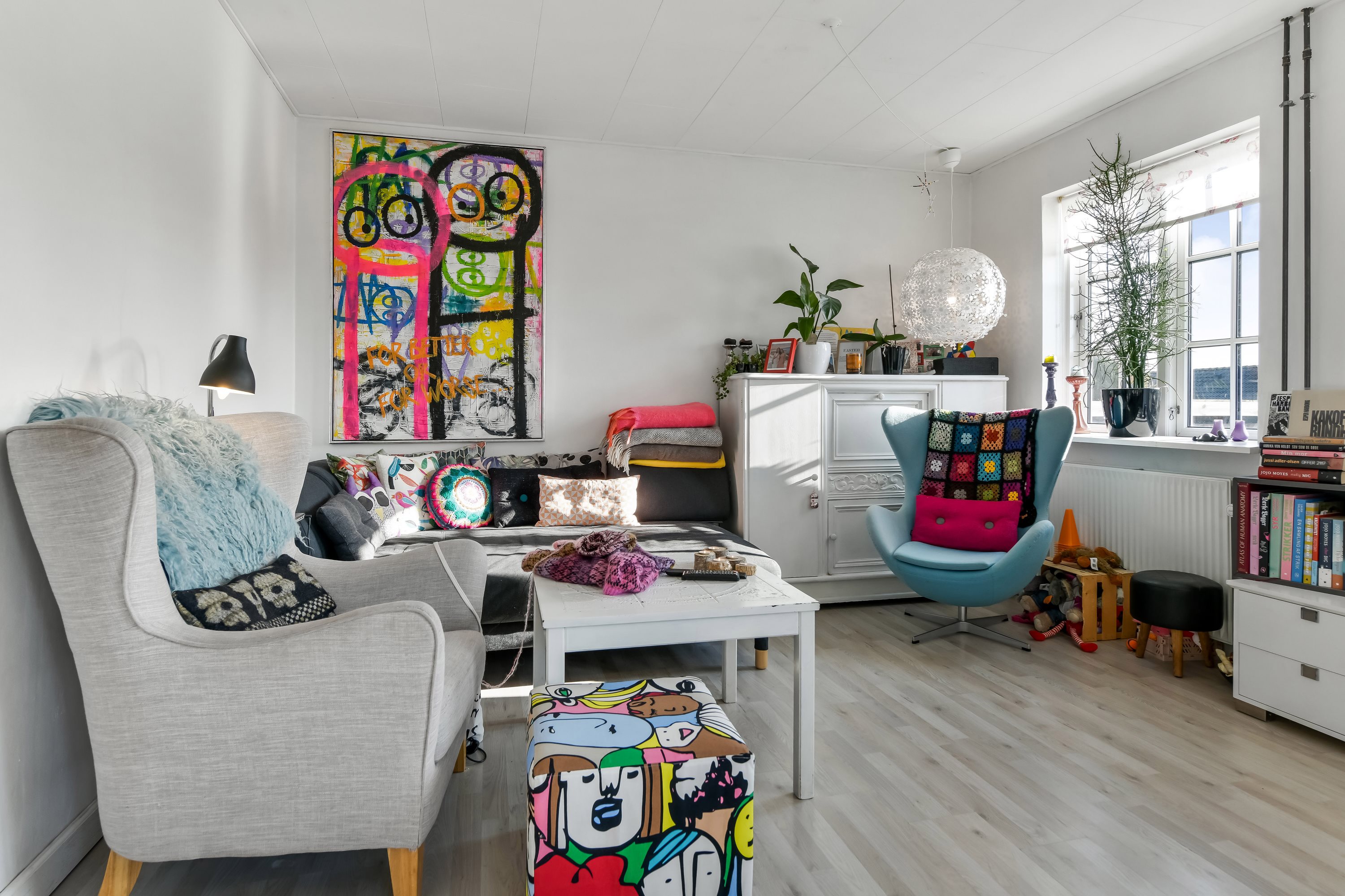 Fremhævet stue billede i fuldskærmstilstand. Billede af Wessels Alle 4, 6700 Esbjerg