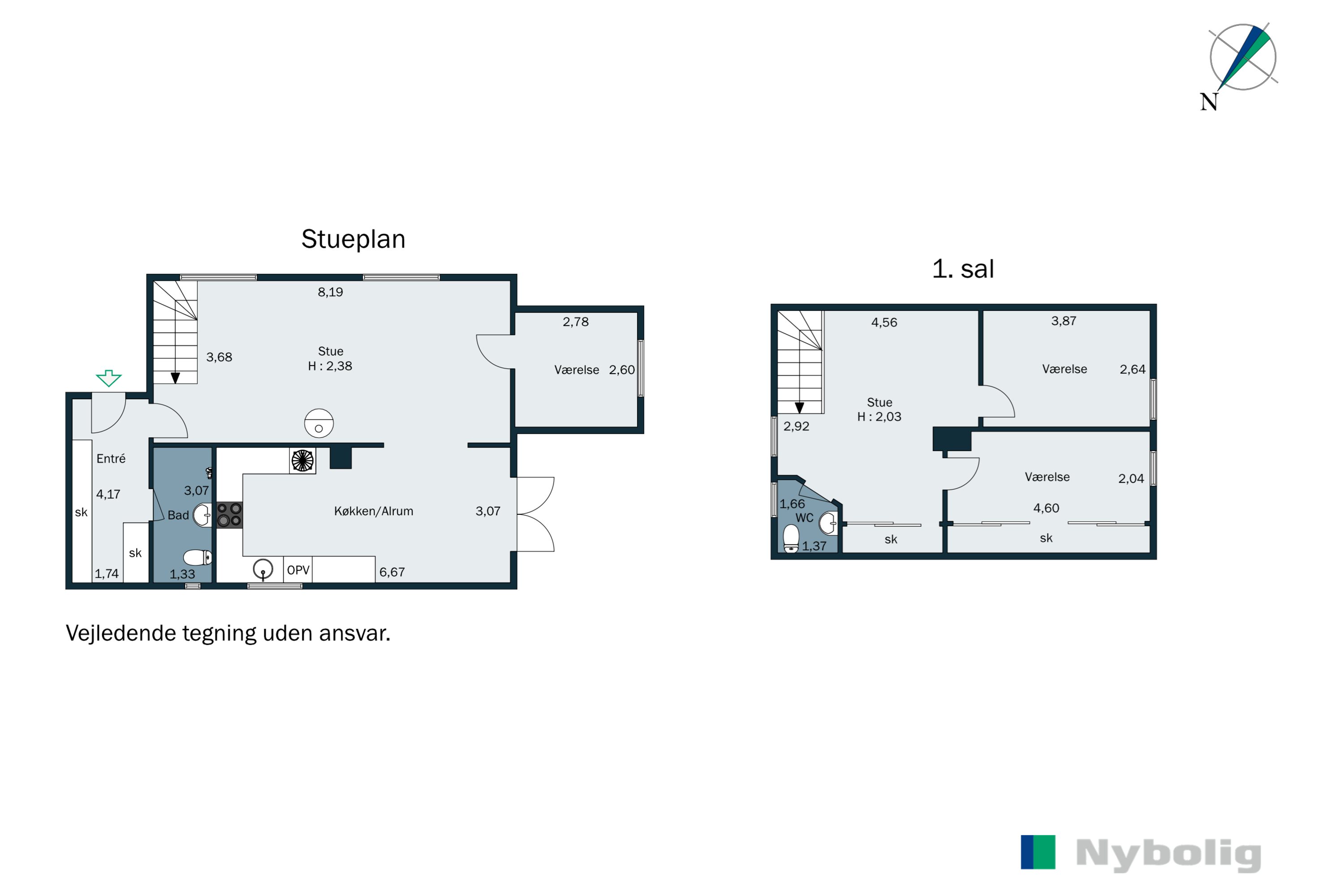 Plantegninger billede af Skolegade 17, Hou, 8300 Odder
