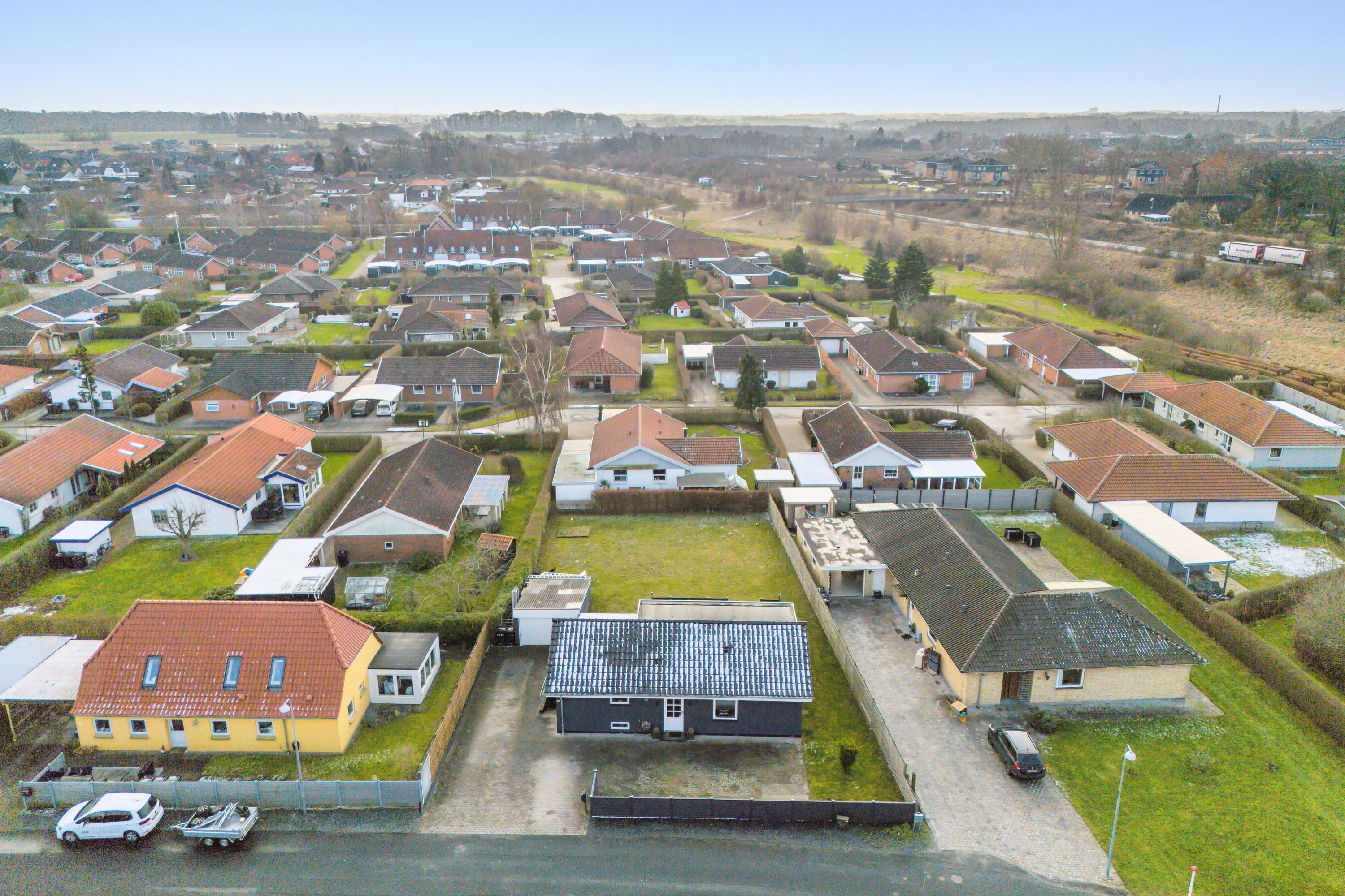 Fremhævet luftfoto billede i fuldskærmstilstand. Billede af Borsvinget 30, Bullerup, 5320 Agedrup