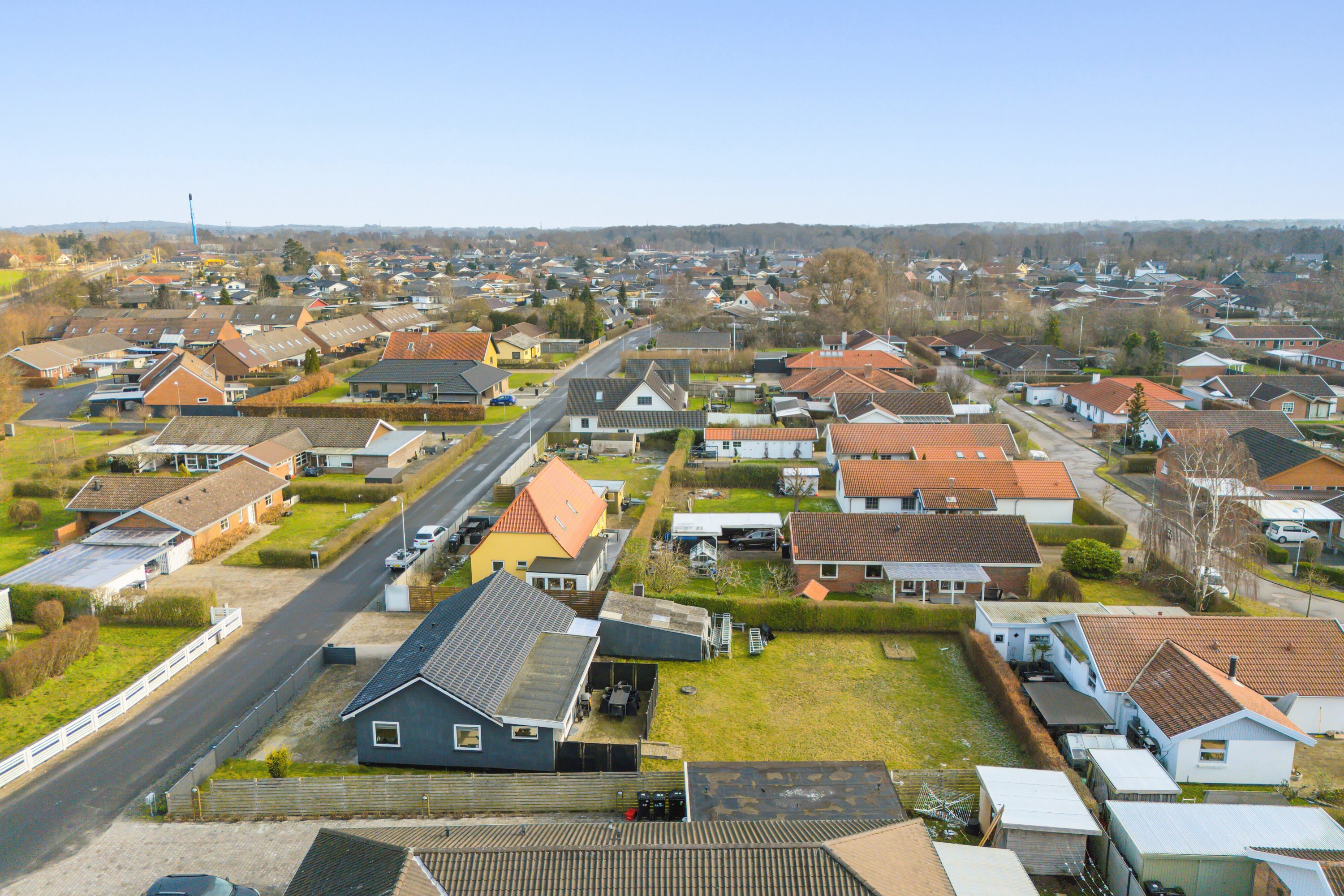 Fremhævet luftfoto billede i fuldskærmstilstand. Billede af Borsvinget 30, Bullerup, 5320 Agedrup