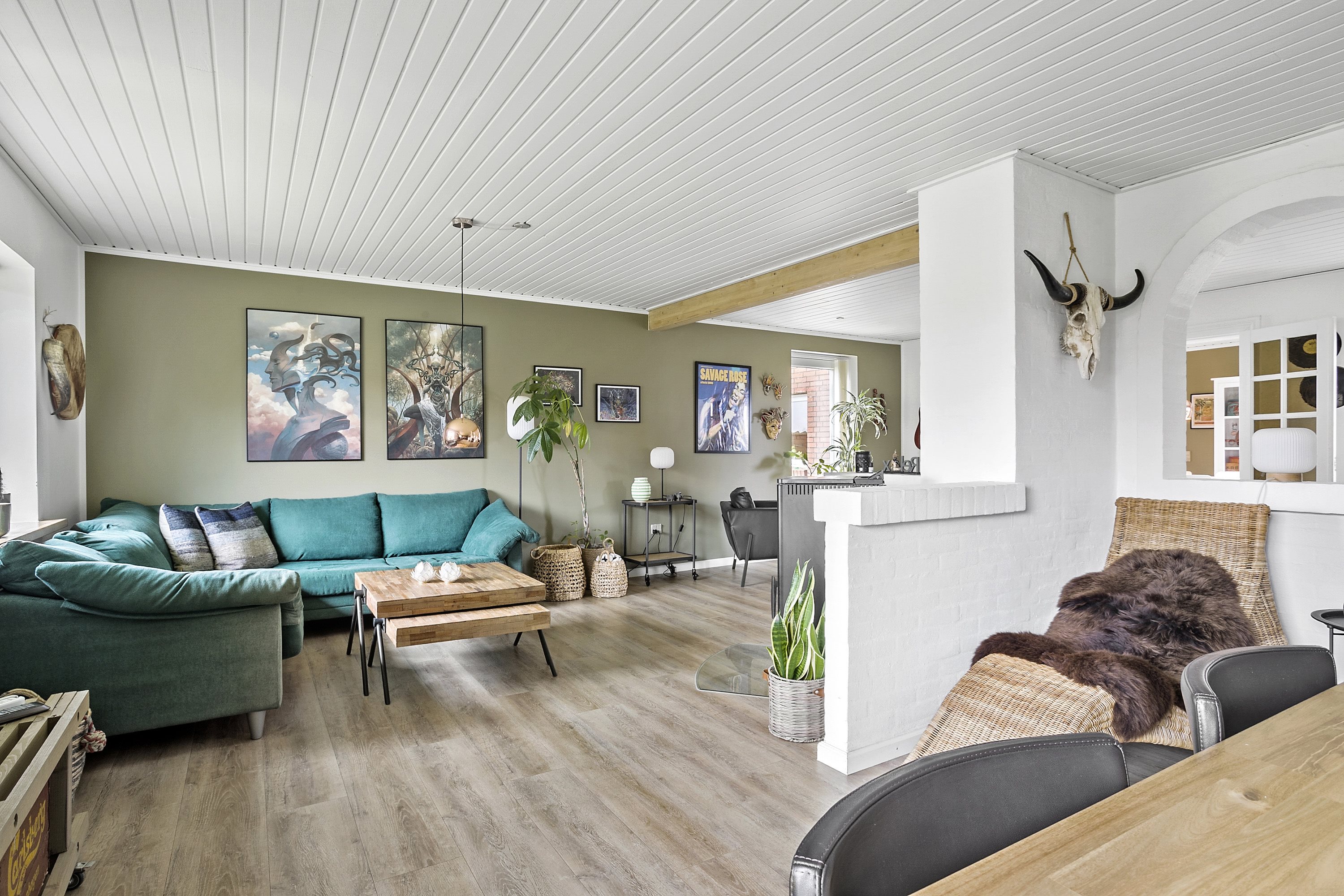 Fremhævet stue billede i fuldskærmstilstand. Billede af Surhavevej 10, Gjerndrup, 6650 Brørup