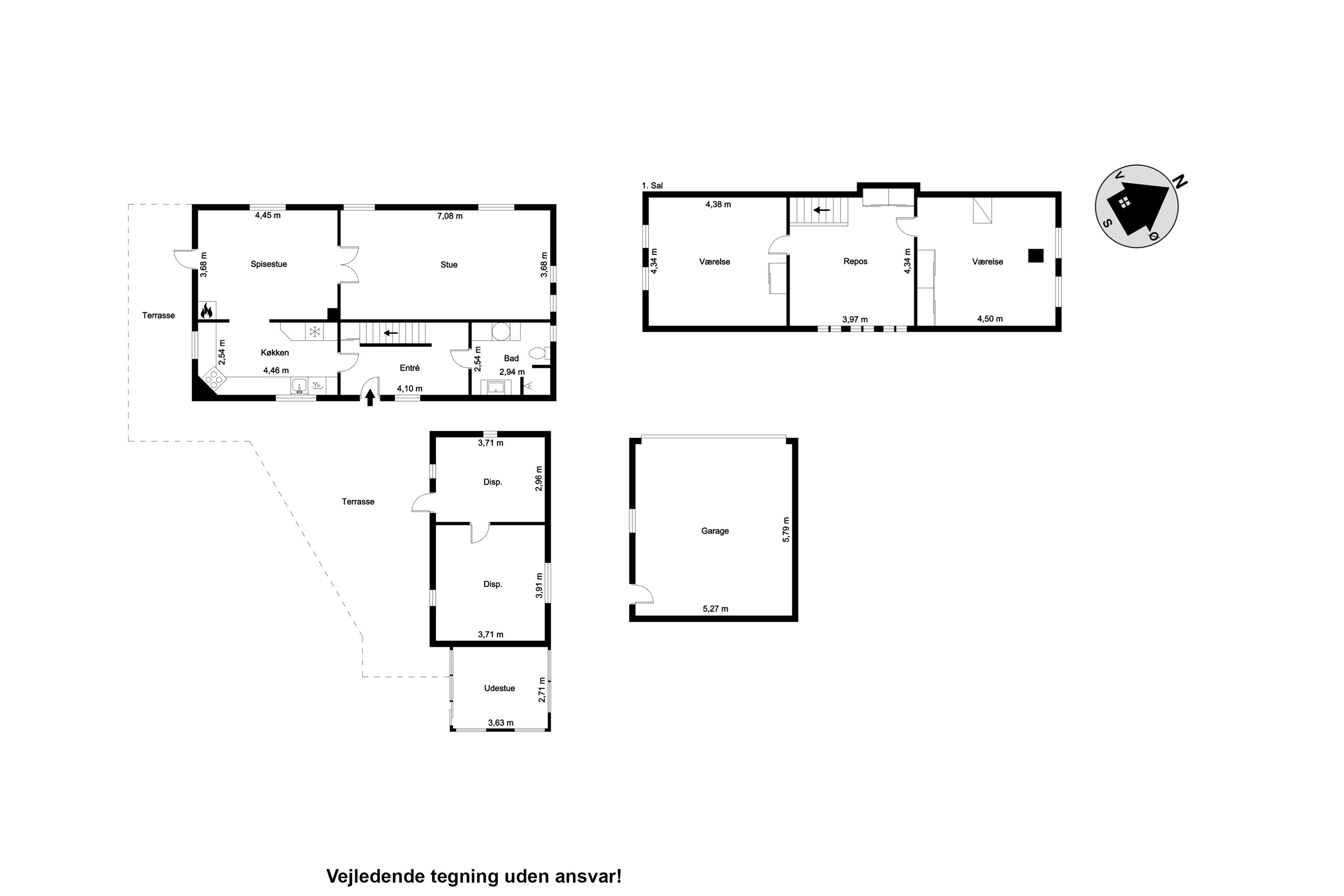 Plantegninger billede af Smedegårdsvej 14, Voerså, 9300 Sæby