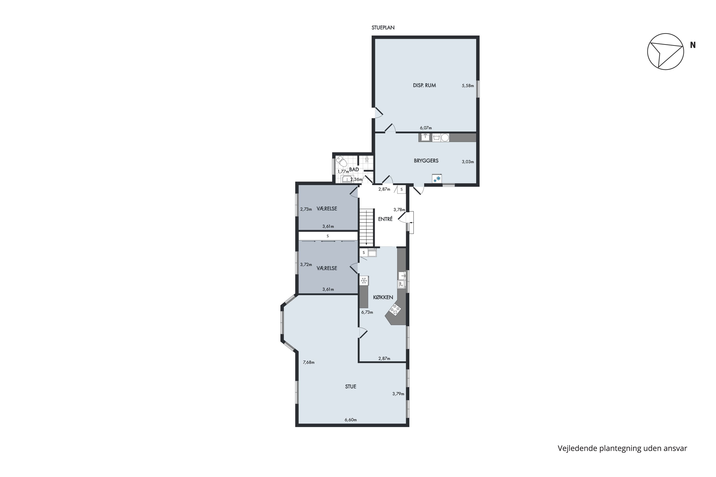 Plantegninger billede af Brundvej 1D, Brund, 7700 Thisted