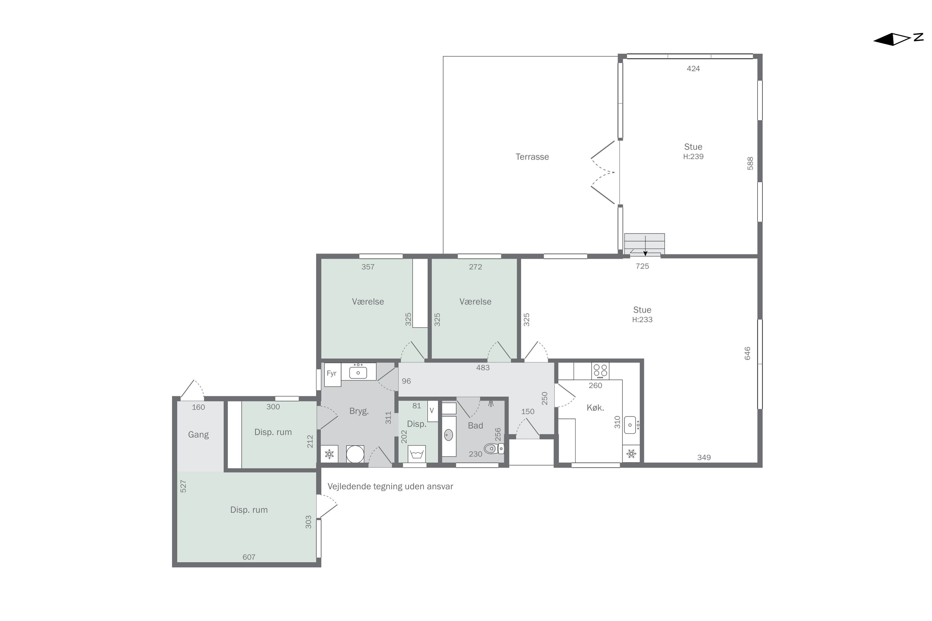 Plantegninger billede af Bakkevej 3, 5935 Bagenkop