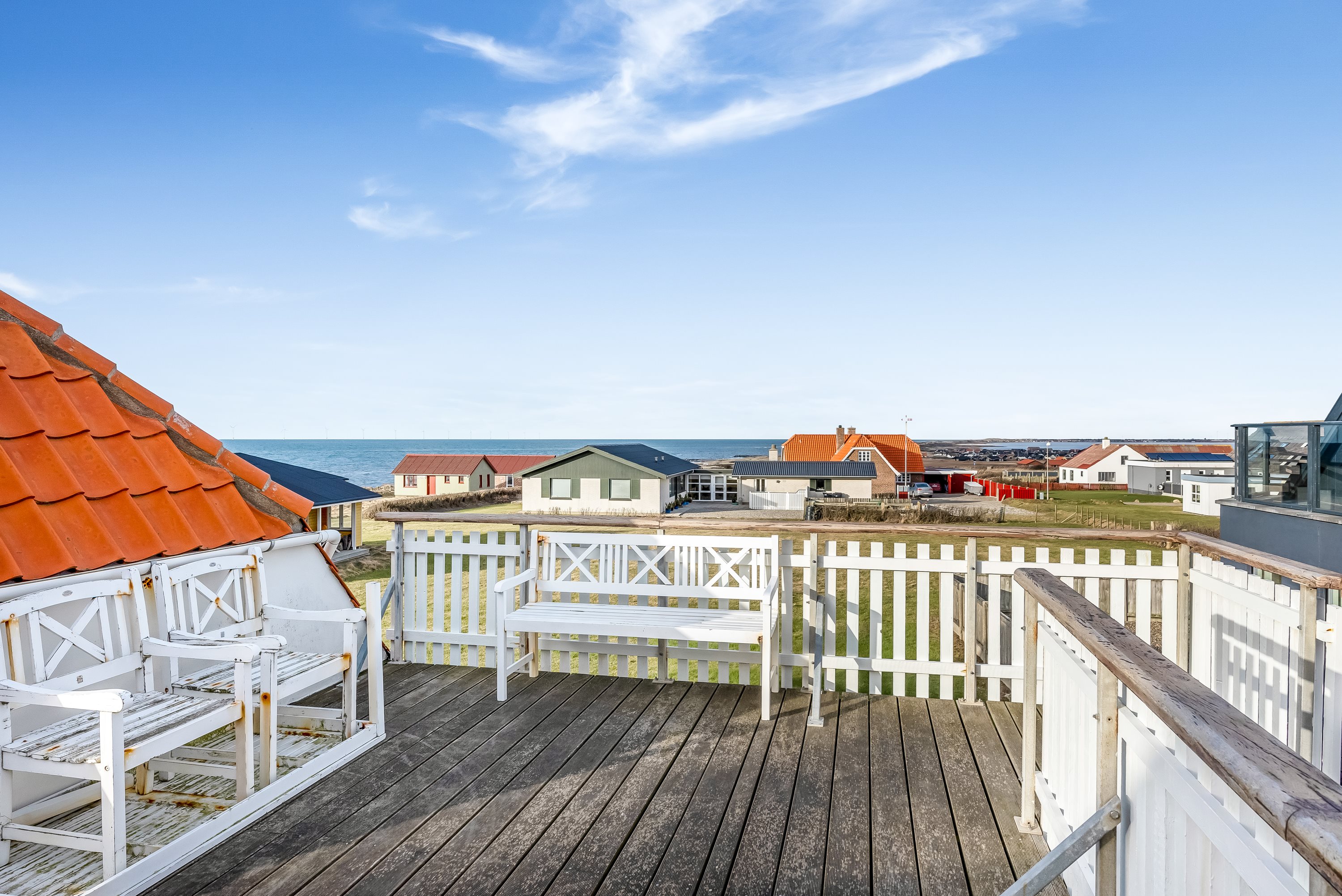 Fremhævet tagterrasse billede i fuldskærmstilstand. Billede af Vesterhavsgade 1, Ferring, 7620 Lemvig