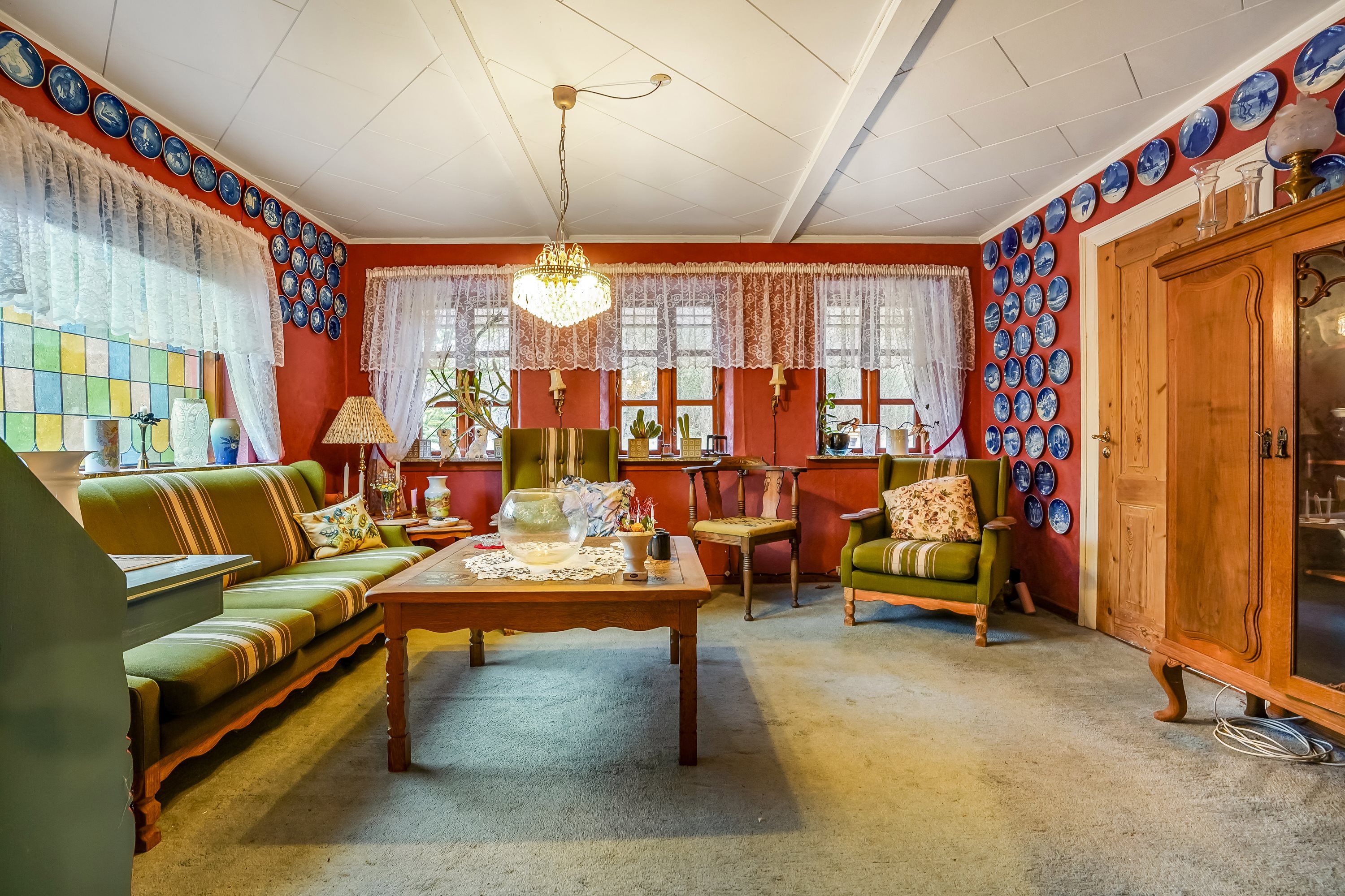 Fremhævet stue billede i fuldskærmstilstand. Billede af Ruerne 10, Tellerup, 5591 Gelsted