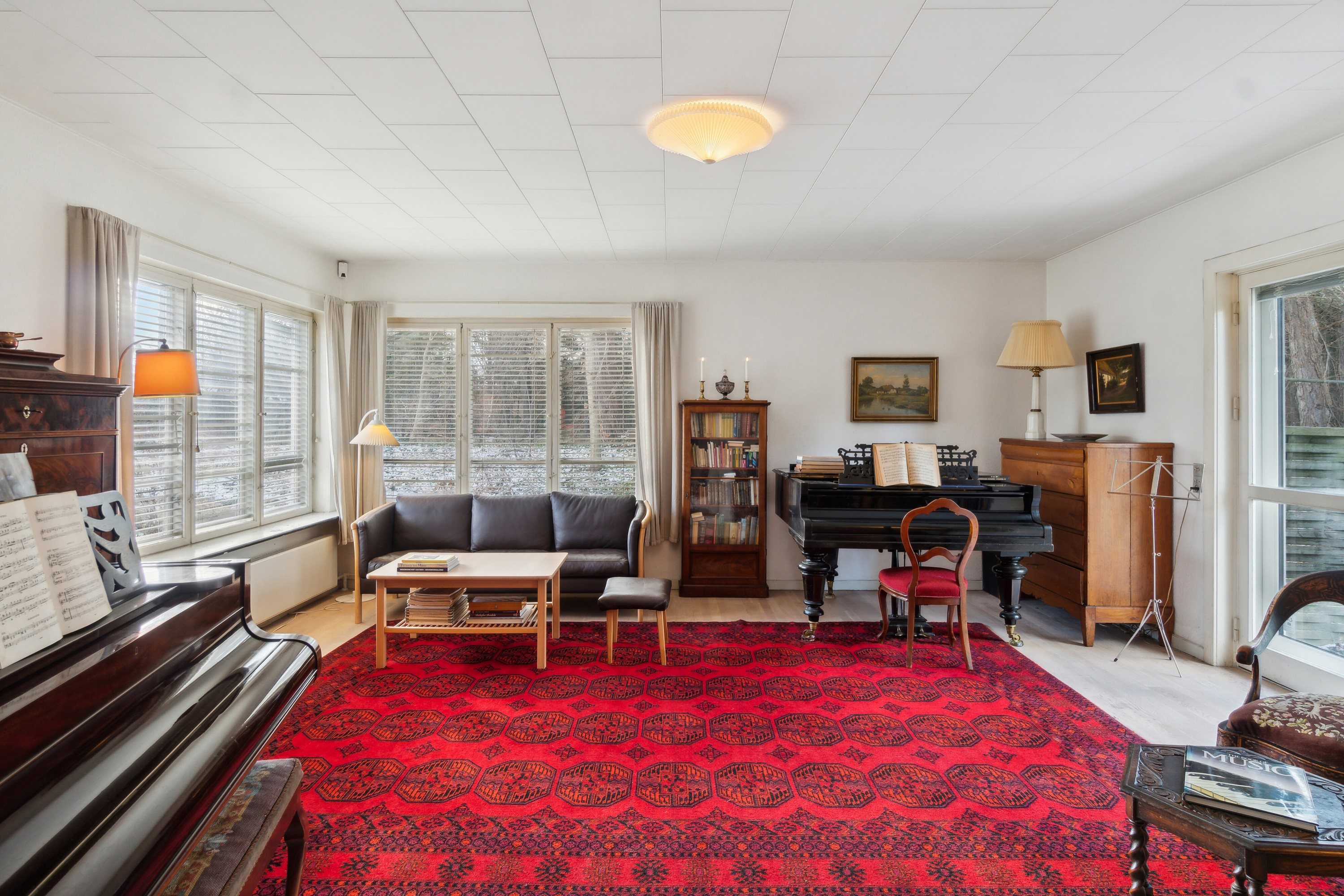 Fremhævet stue billede i fuldskærmstilstand. Billede af Vej 11 3, Jyderup Lyng, 4560 Vig