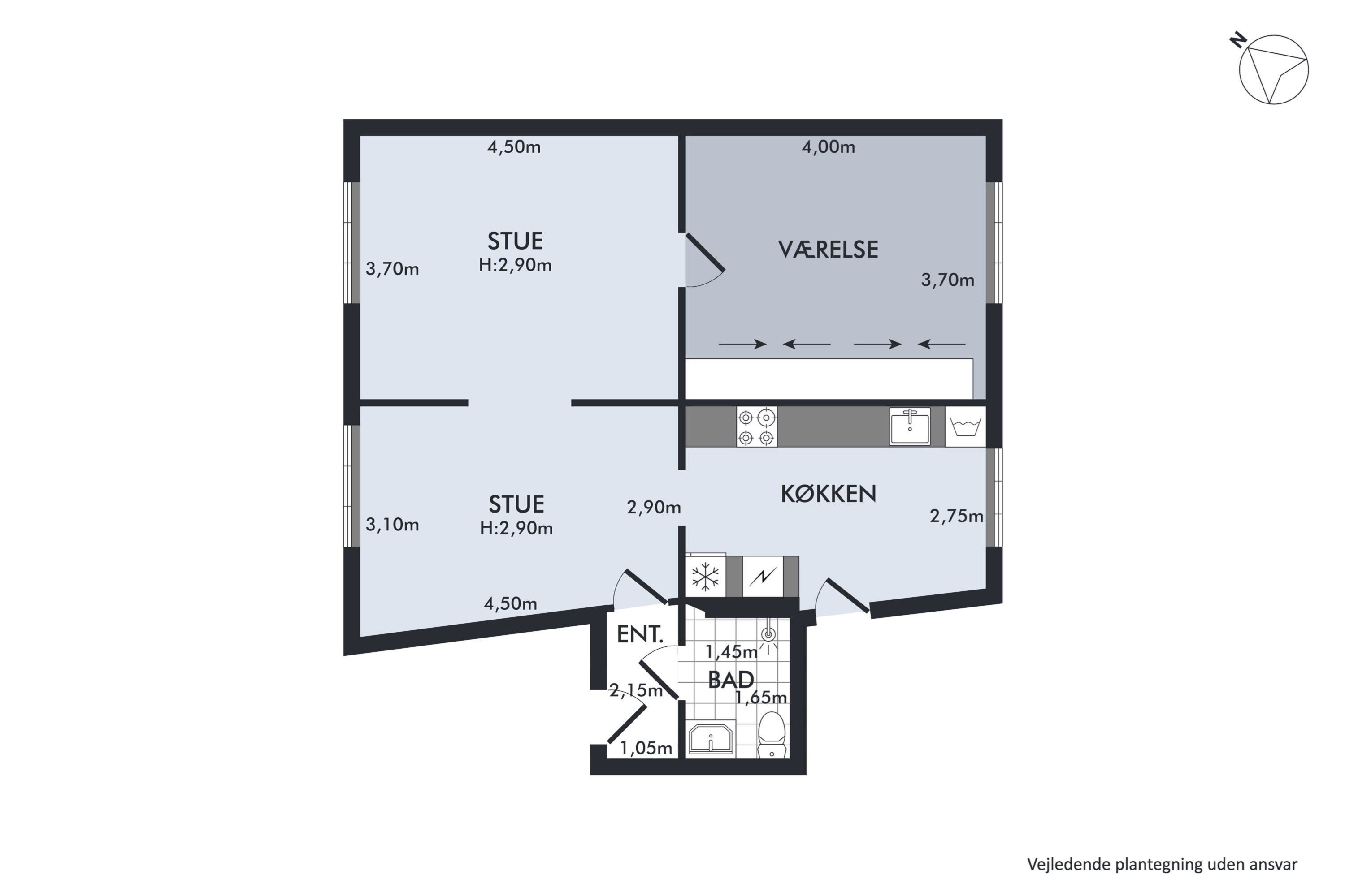 Plantegninger billede af Fredensgade 6A, 1., 8900 Randers