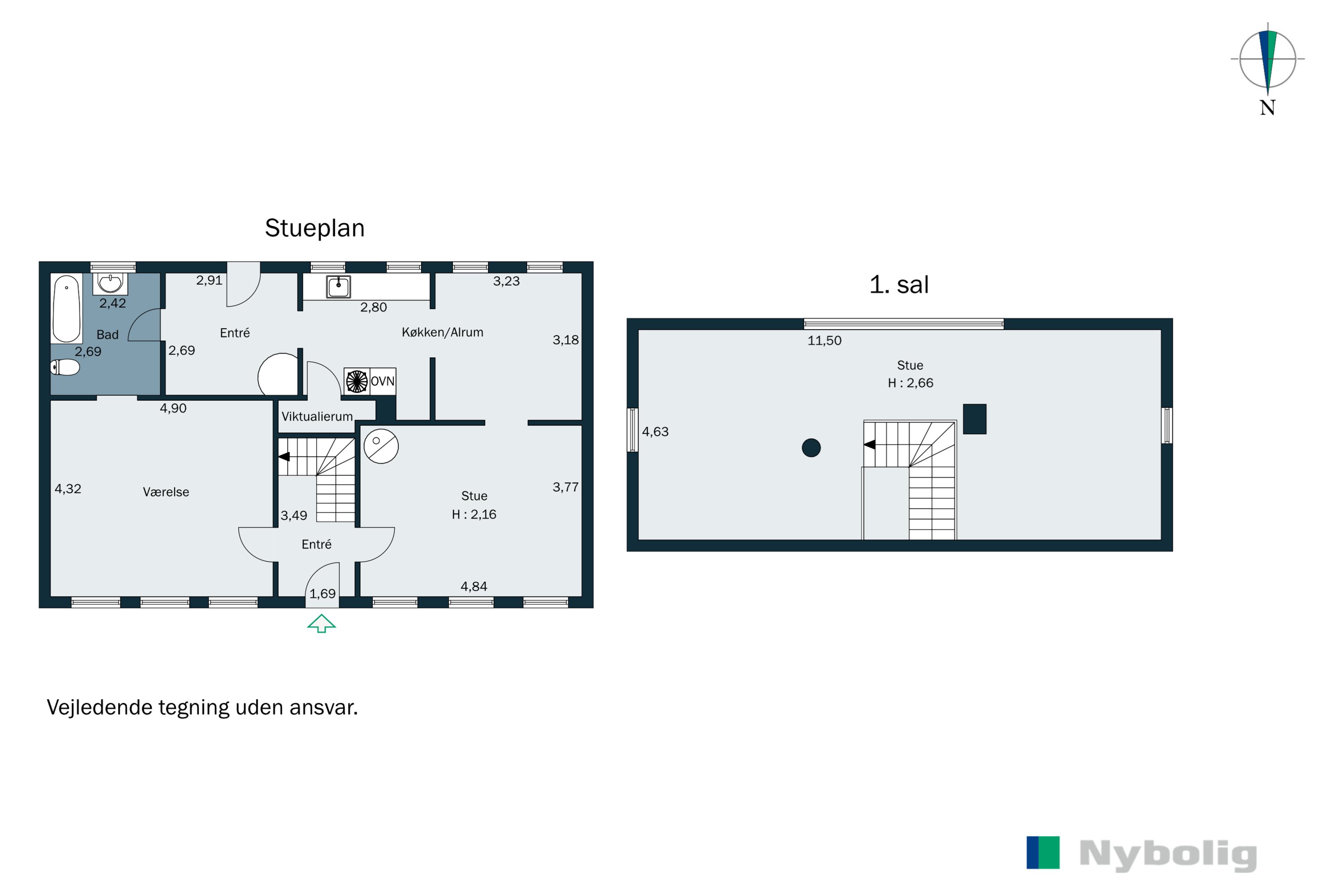 Plantegninger billede af Bjeragervej 48, Bjerager, 8300 Odder