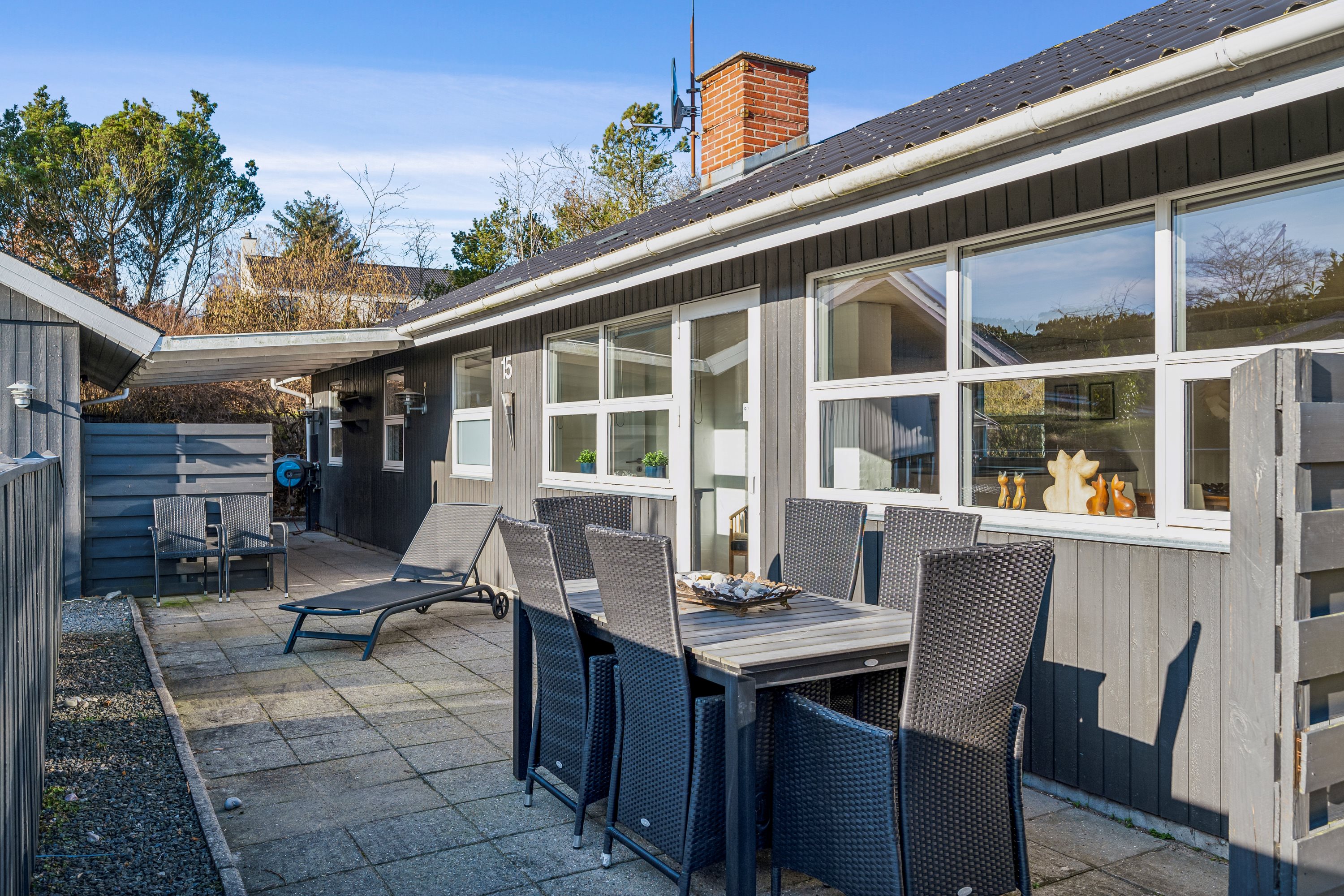 Fremhævet terrasse billede i fuldskærmstilstand. Billede af Dalvangen 15, Boeslum Bakker, 8400 Ebeltoft