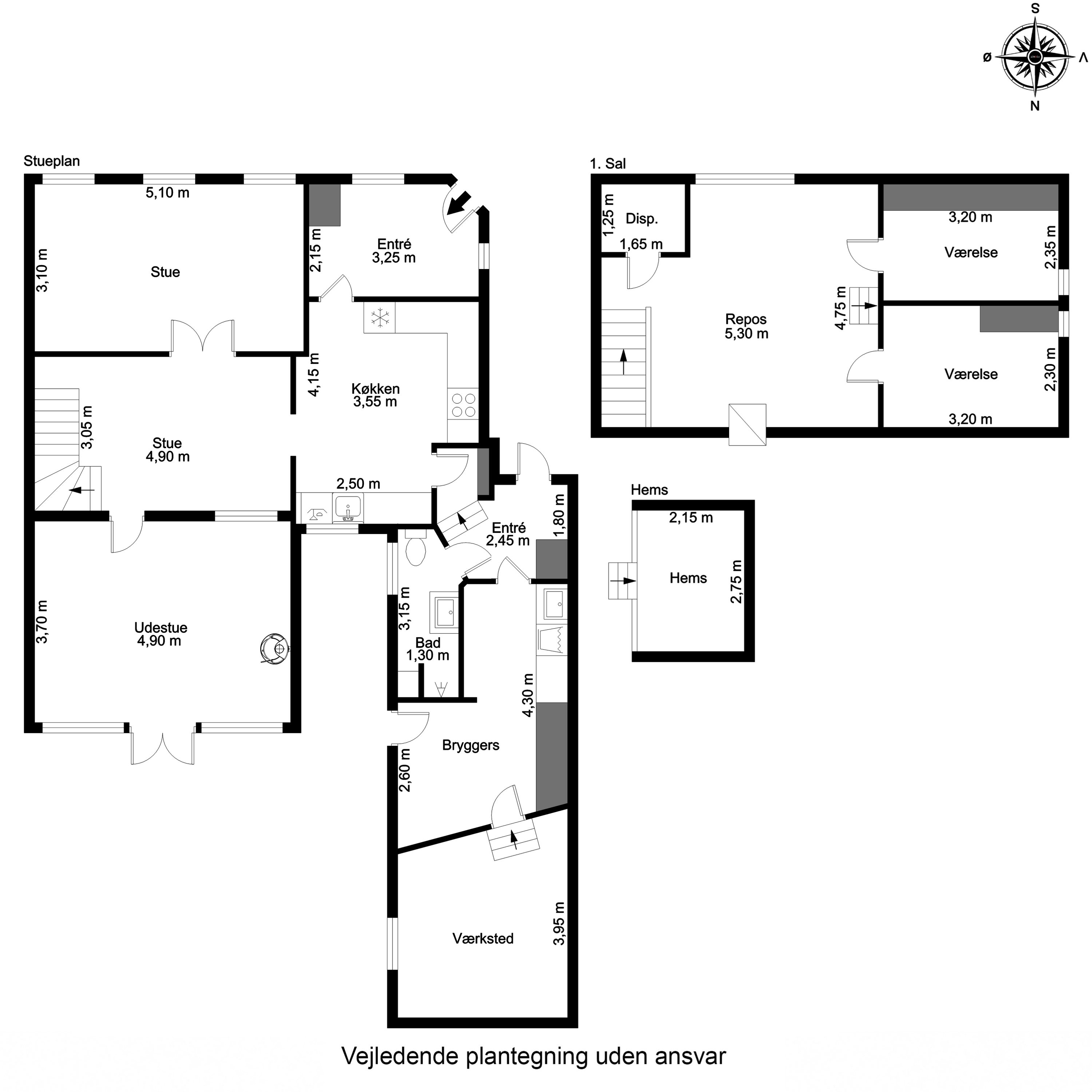 Plantegninger billede af Østergade 3, 8740 Brædstrup