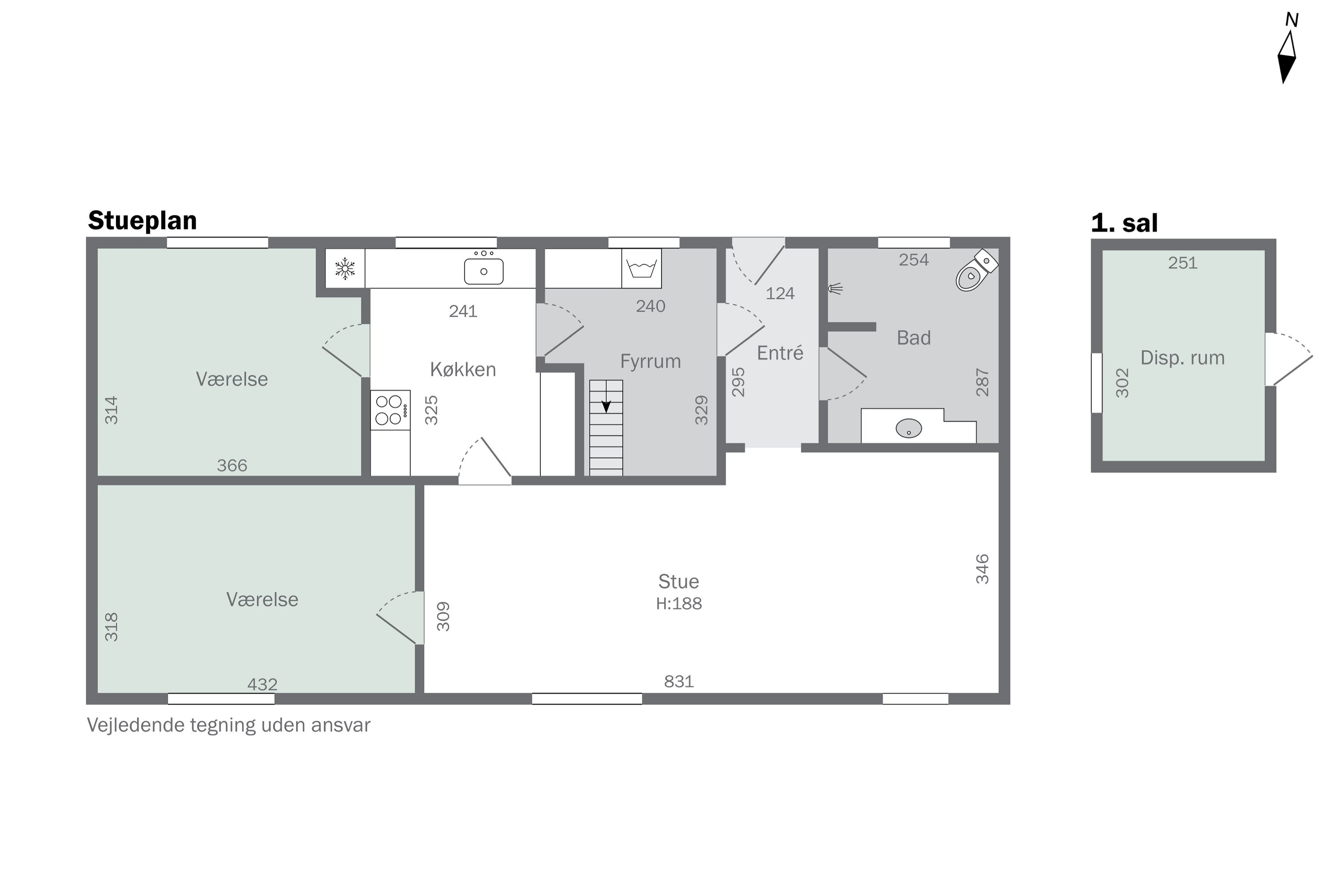 Plantegninger billede af Allingdamvej 149, Bjergby, 9800 Hjørring
